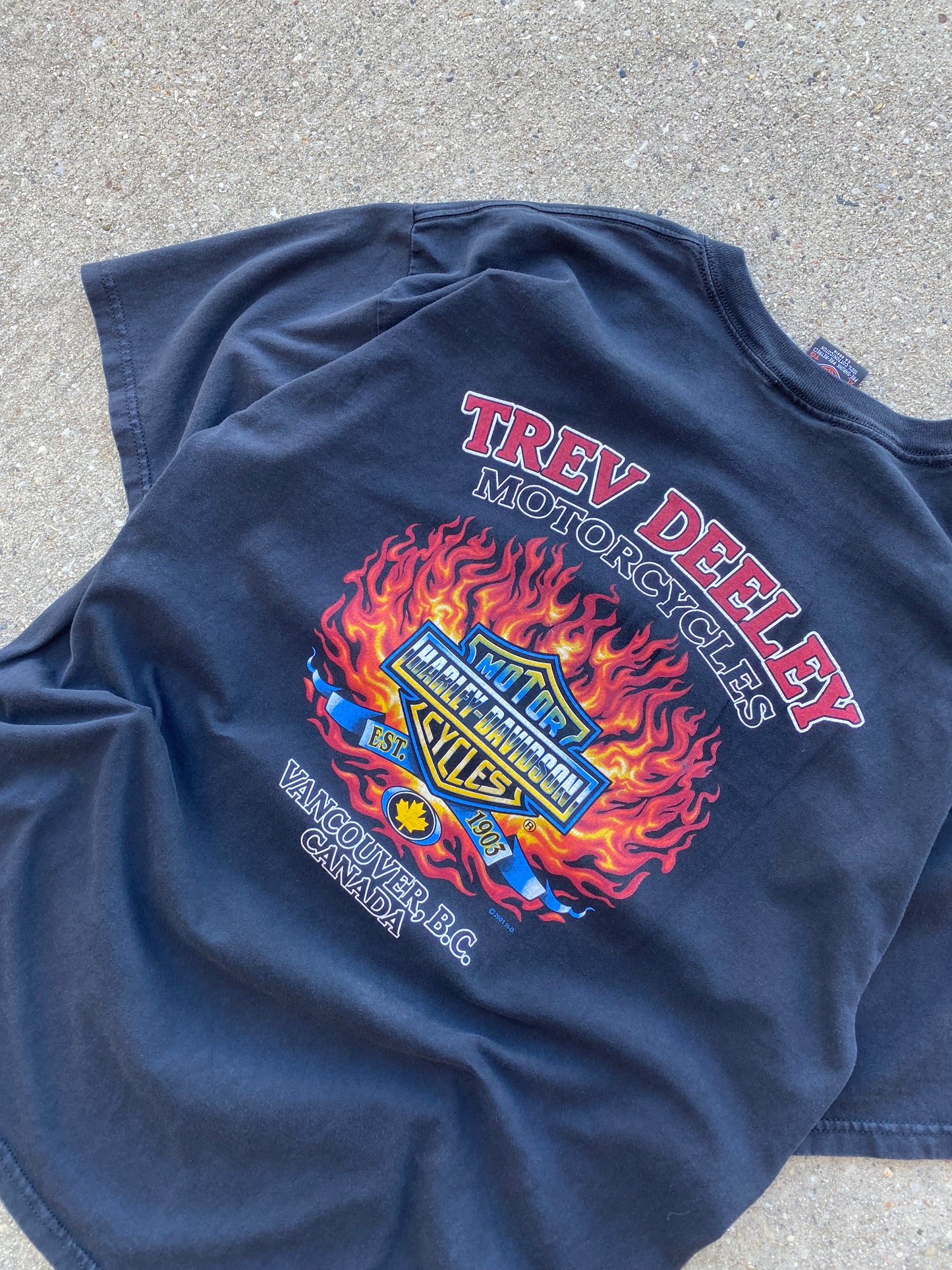 Vintage Harley Davidson Flaming shovel head shirt size extra large