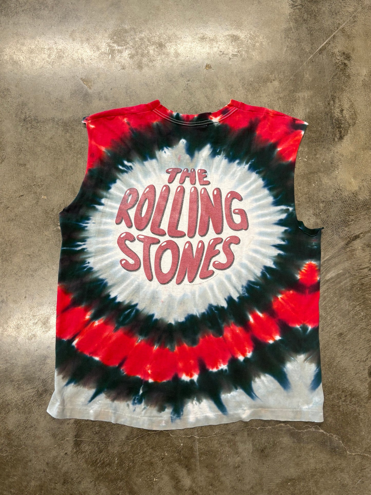 Vintage Rolling Stones chopped shirt size xl