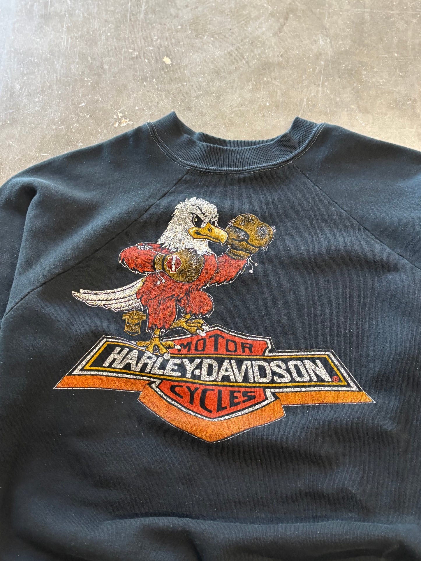 Vintage 1980’s Harley Davidson Eagle Boxing Sweat size medium