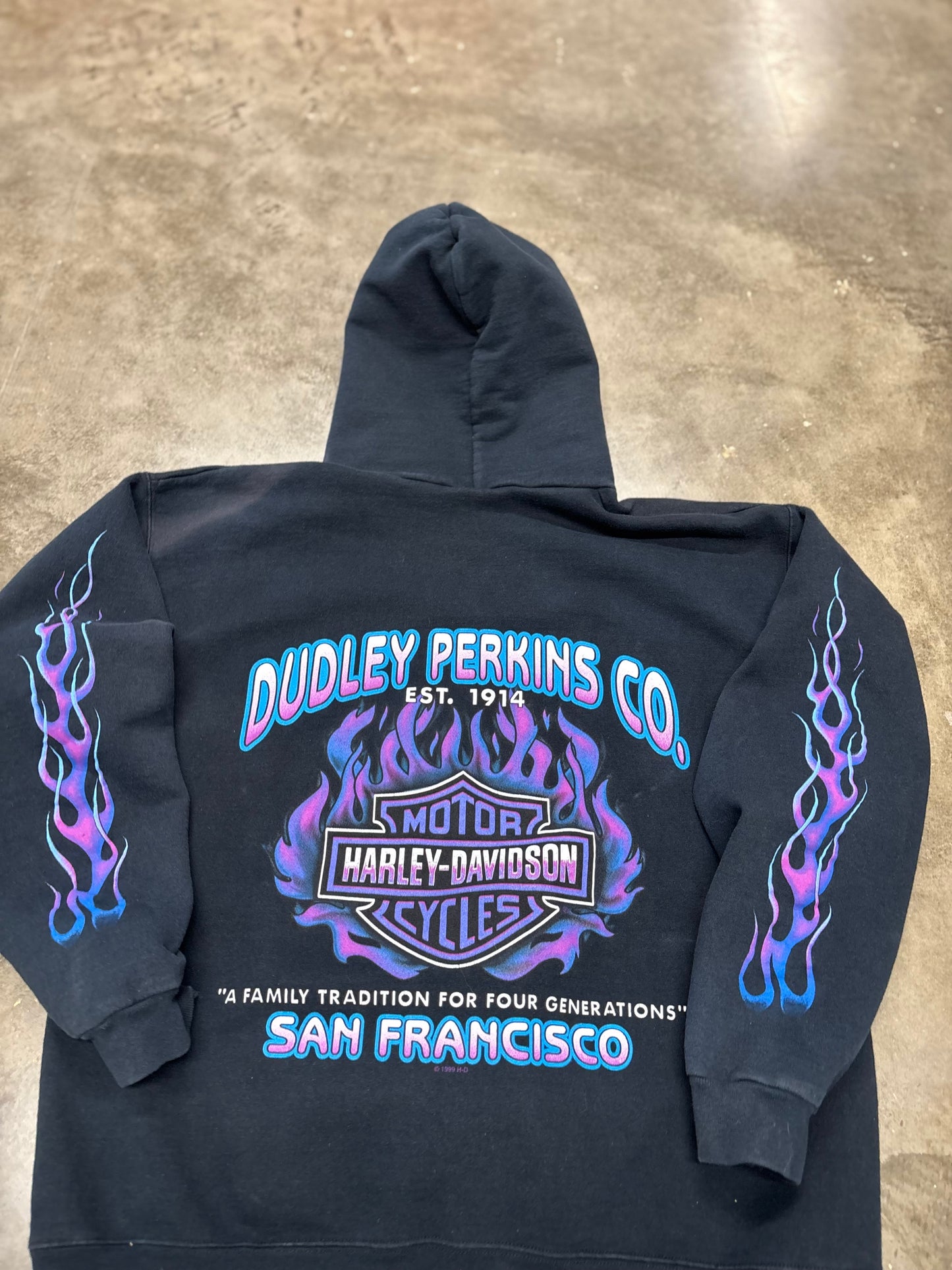 Vintage Harley Davidson feel the heat hoodie size large/xl