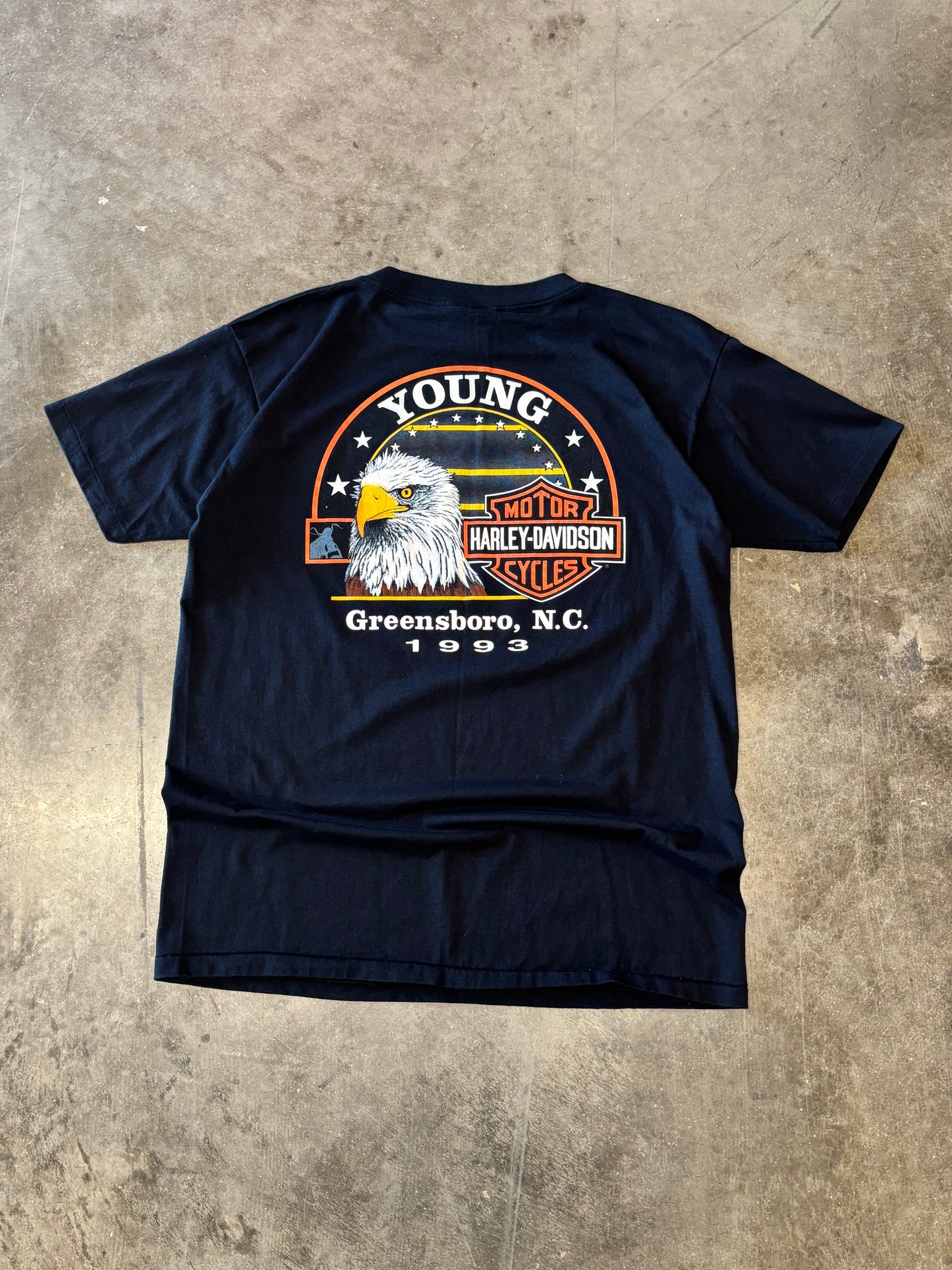 Vintage Harley Davidson Flaming Eagle shirt size xl