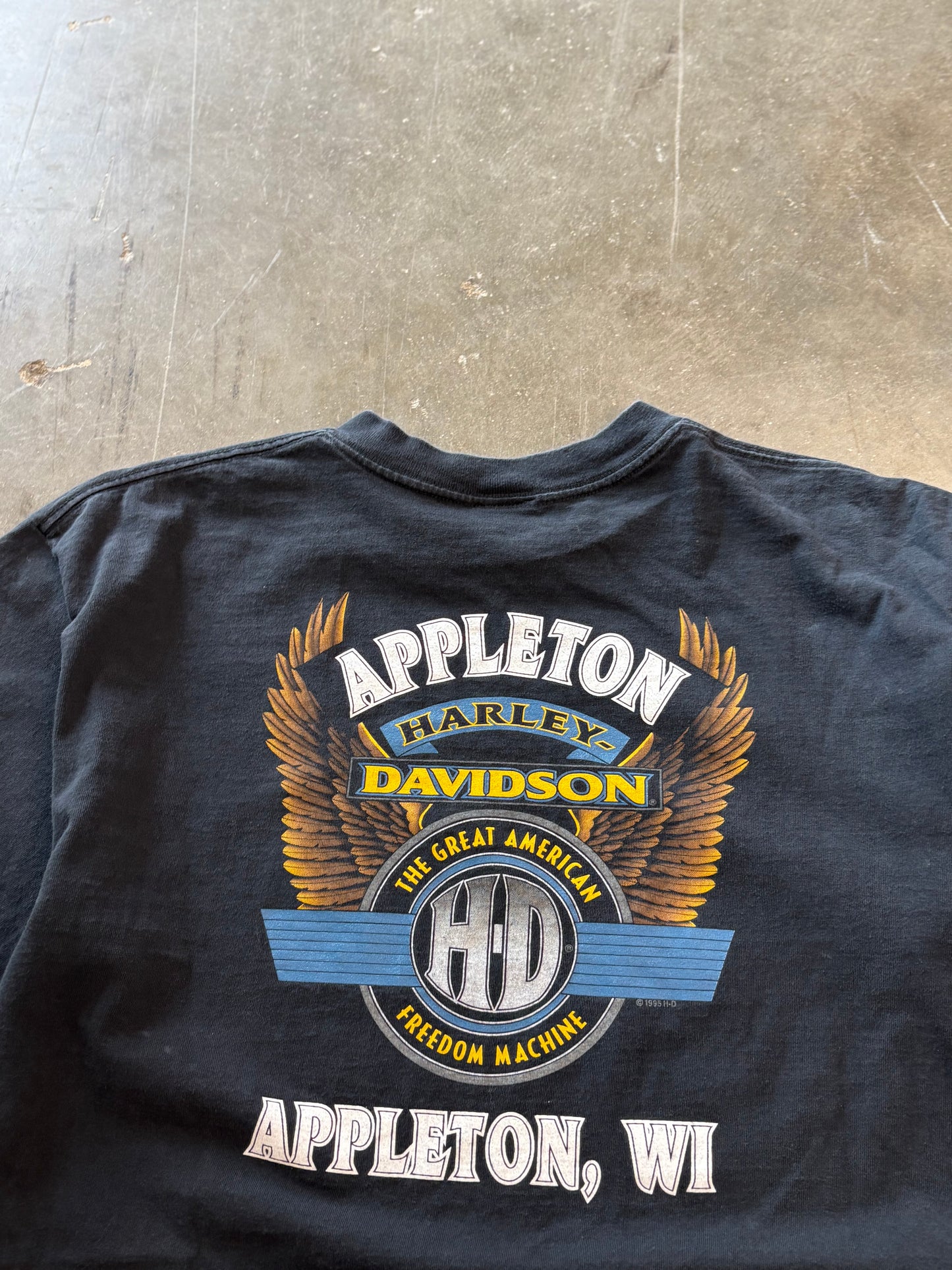 Vintage Harley Davidson Evolution Revolution lighting shirt size xl