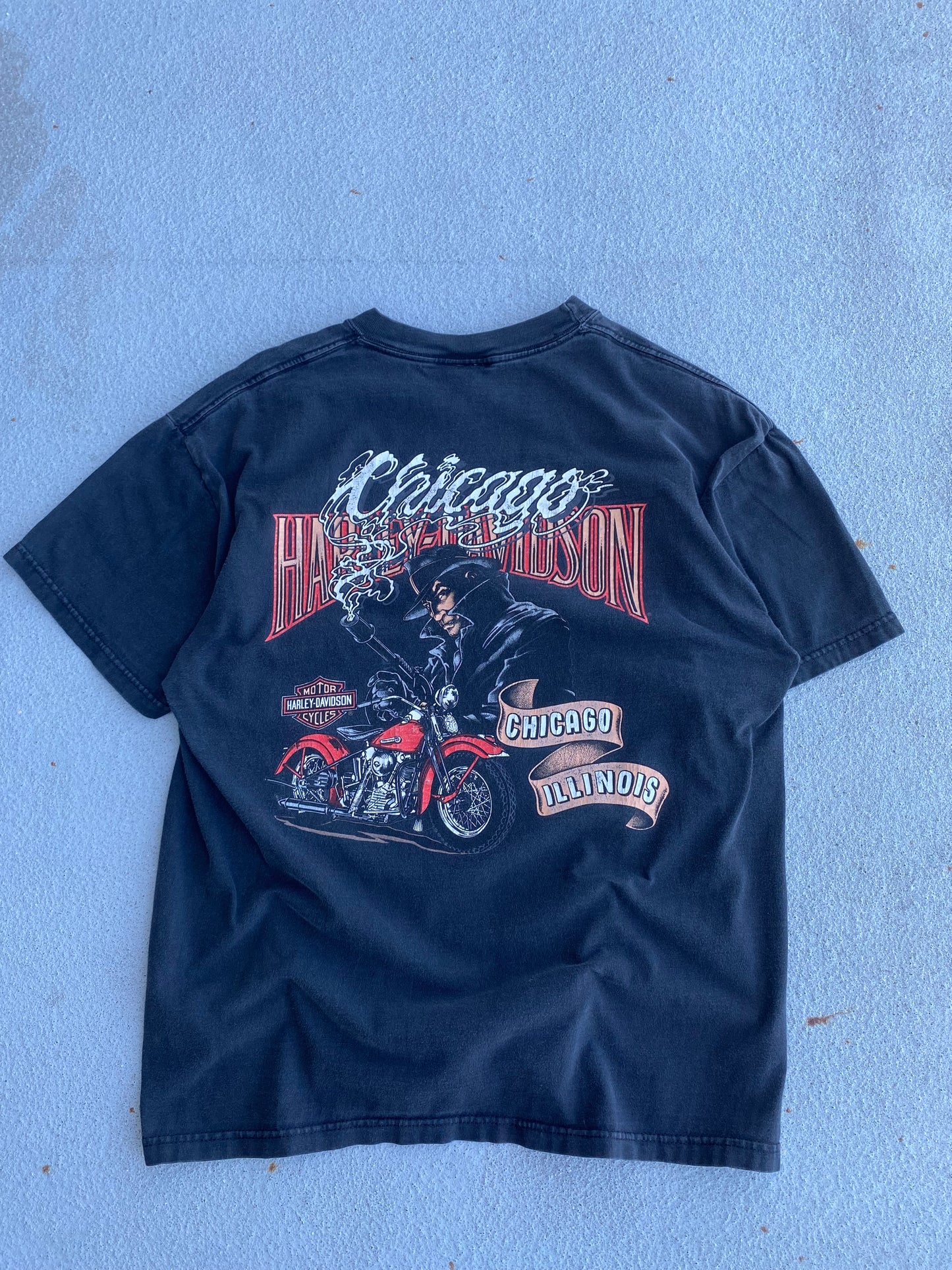 Vintage Chicago Classic Logo Harley shirt size large