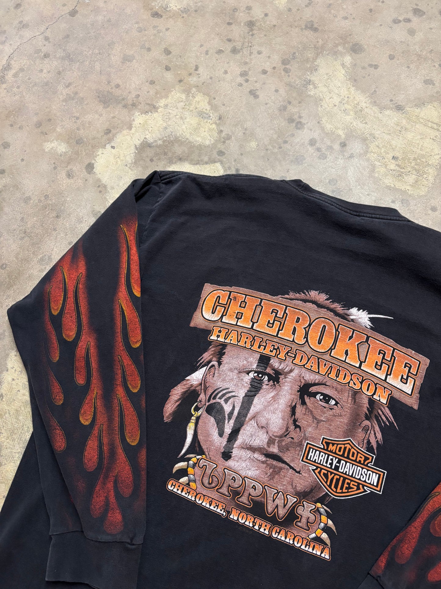 Vintage Harley Davidson Death Flame long sleeve shirt size XXL