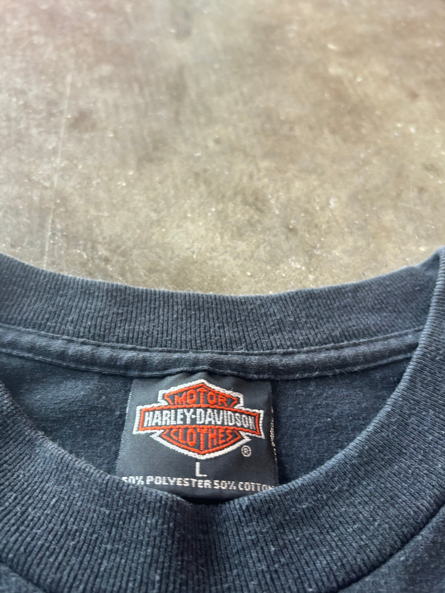 Vintage Harley Davidson big shield logo size large