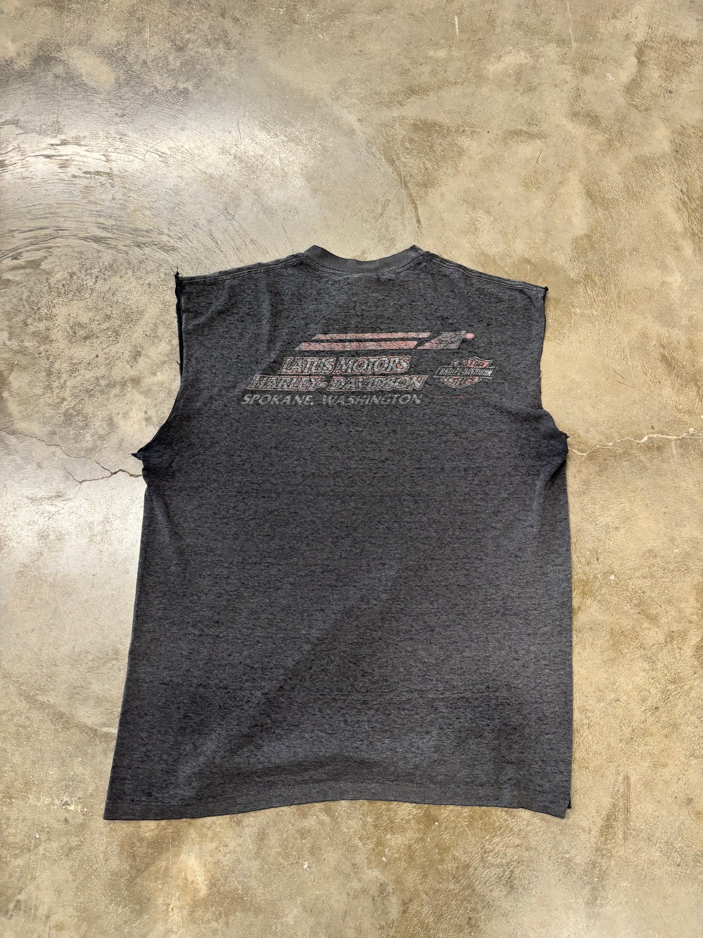 Vintage Harley Davidson flaming Eagle 80’s chop size xl shirt