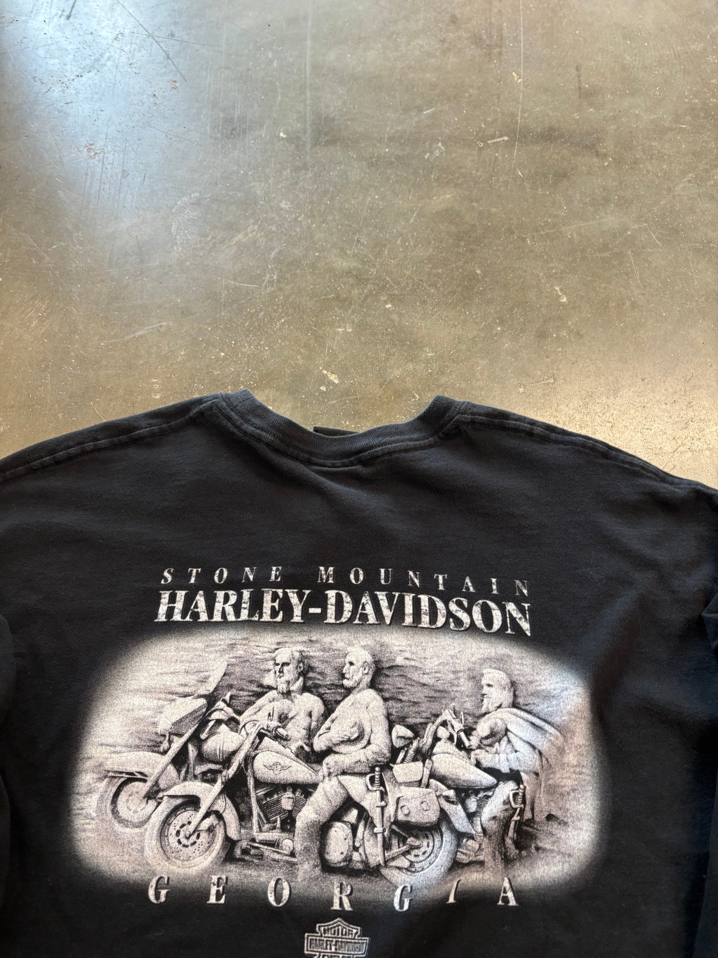Vintage Harley Davidson Green Flame long sleeve size XL