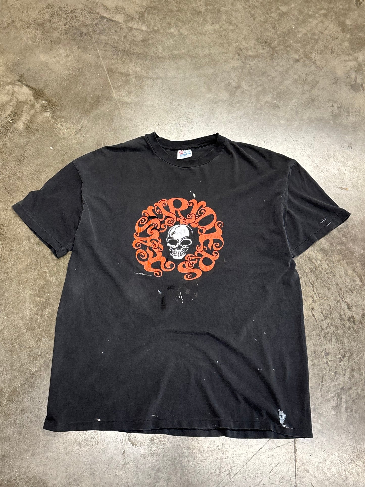 Vintage Thrashed and Faded Easyriders skull shirt size XL