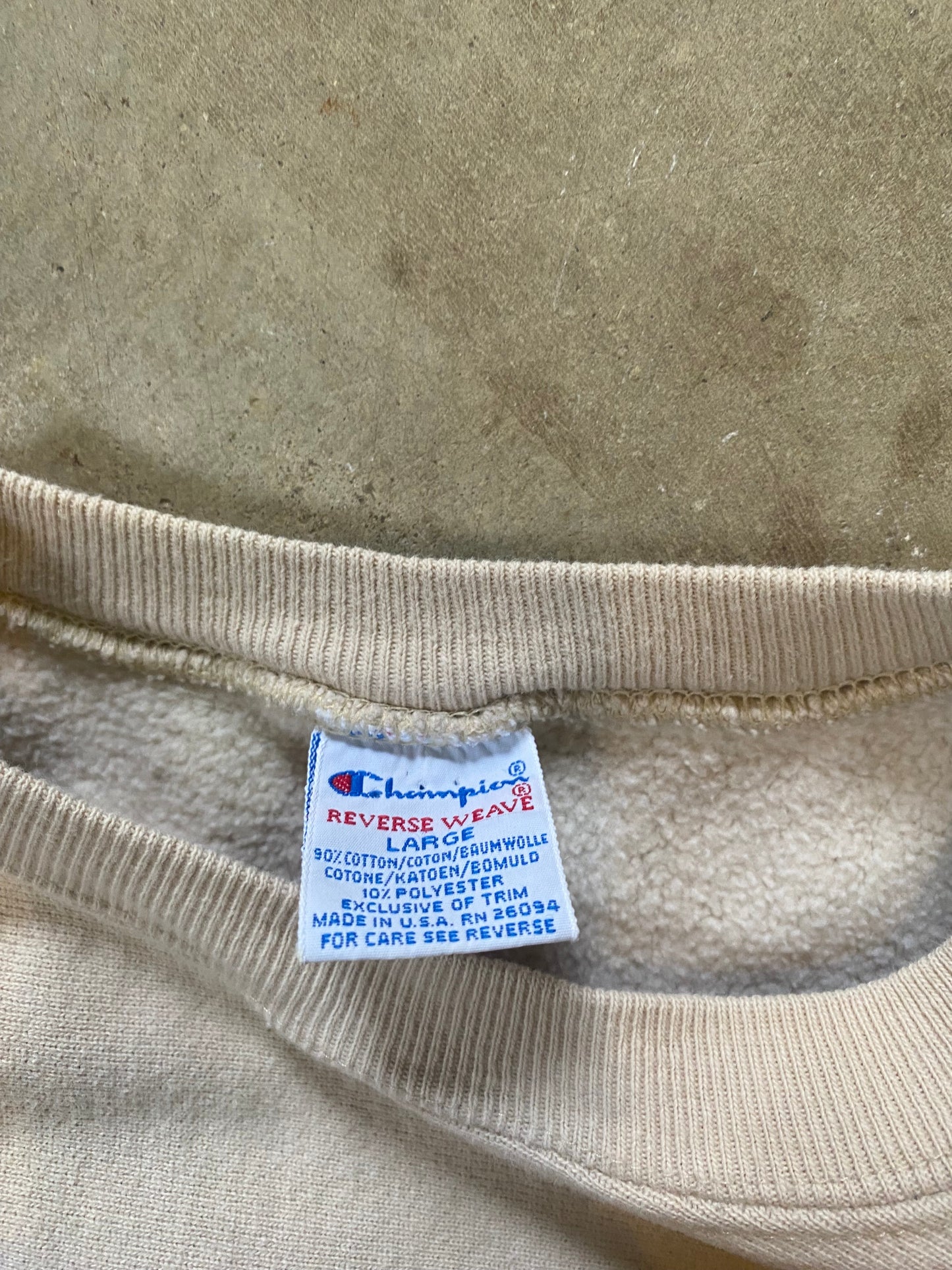 Vintage Champion Reverse Weave Earth Tone logo sweatshirt size large