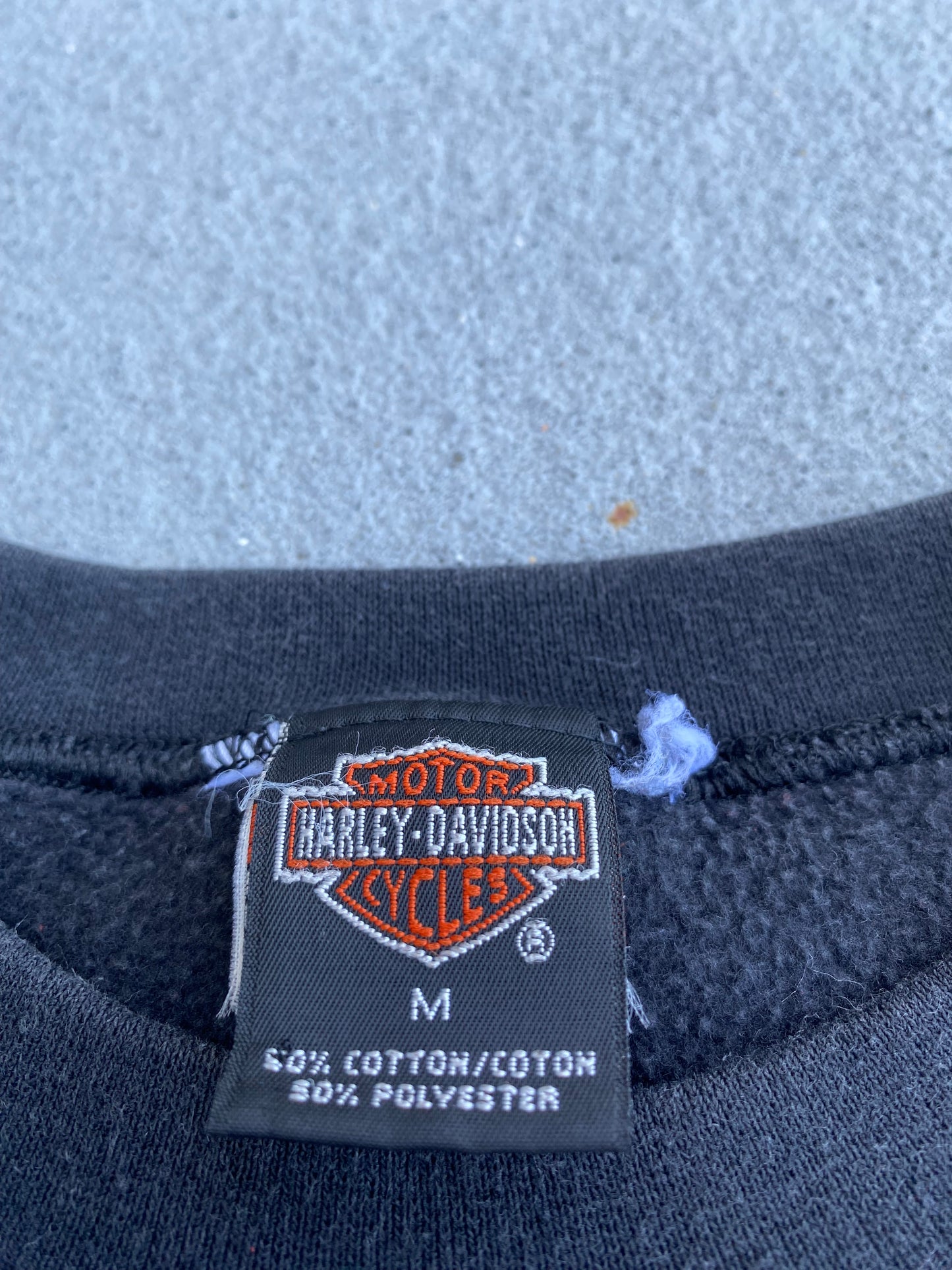 Vintage Harley Davidson Flame sleeves Sweatshirt Size Medium