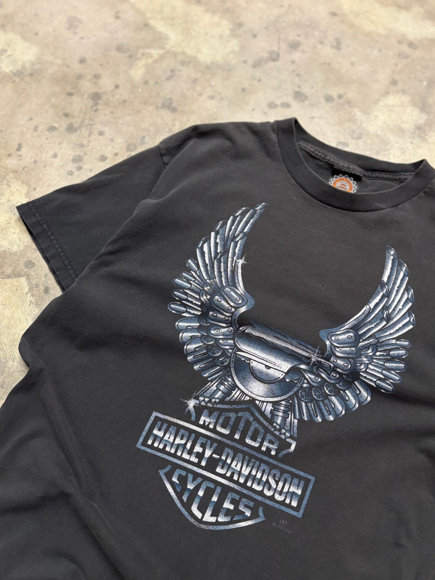 Vintage Harley Davidson Chrome Wing shirt size large
