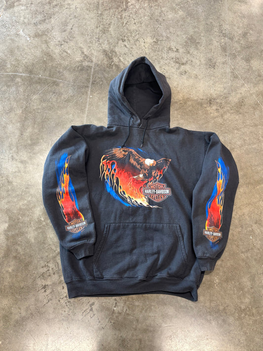 Vintage Harley Davidson Rare Eagle hoodie size xl
