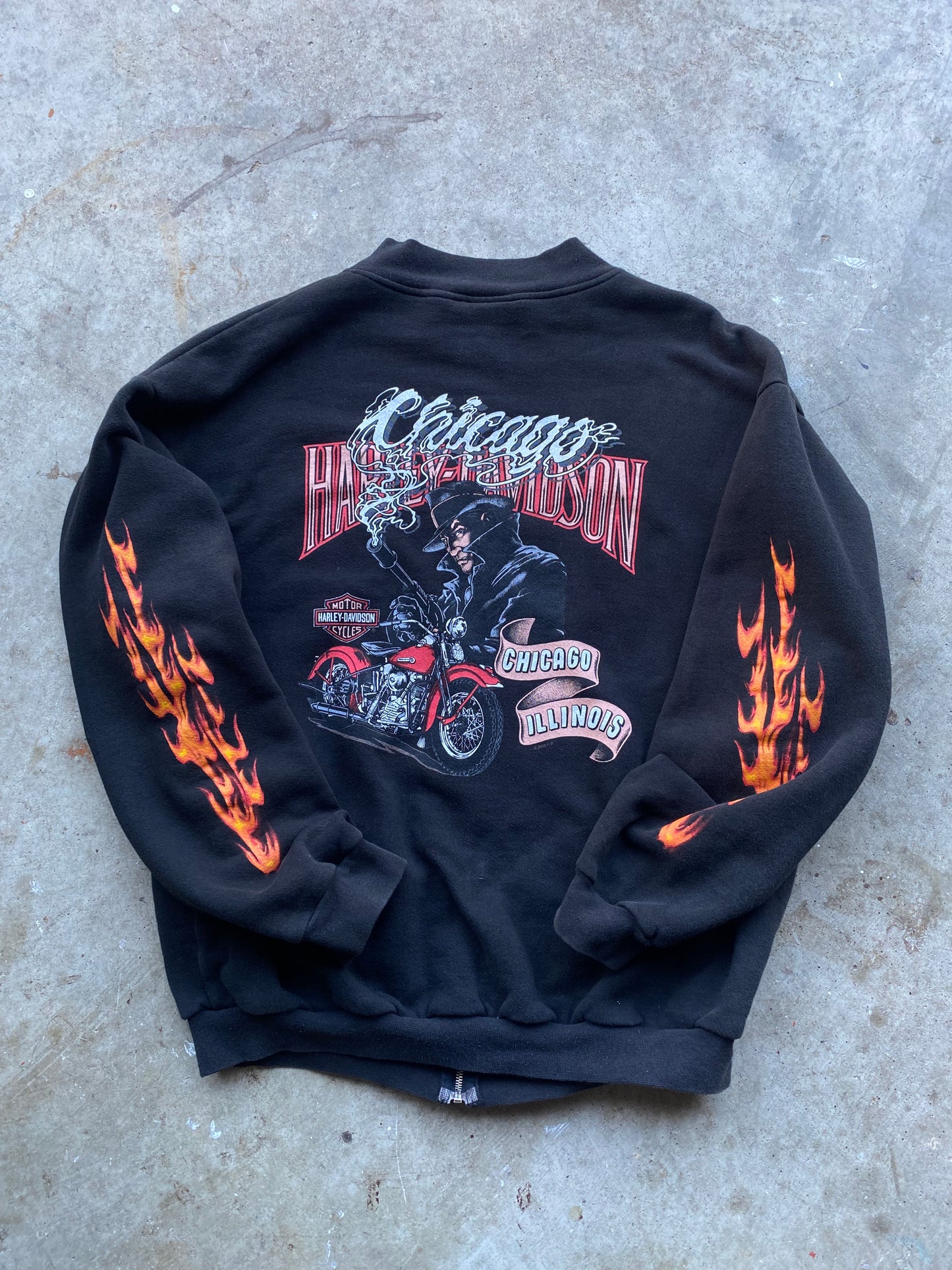 Vintage Harley Davidson Cotton Bomber Jacket size Extra large