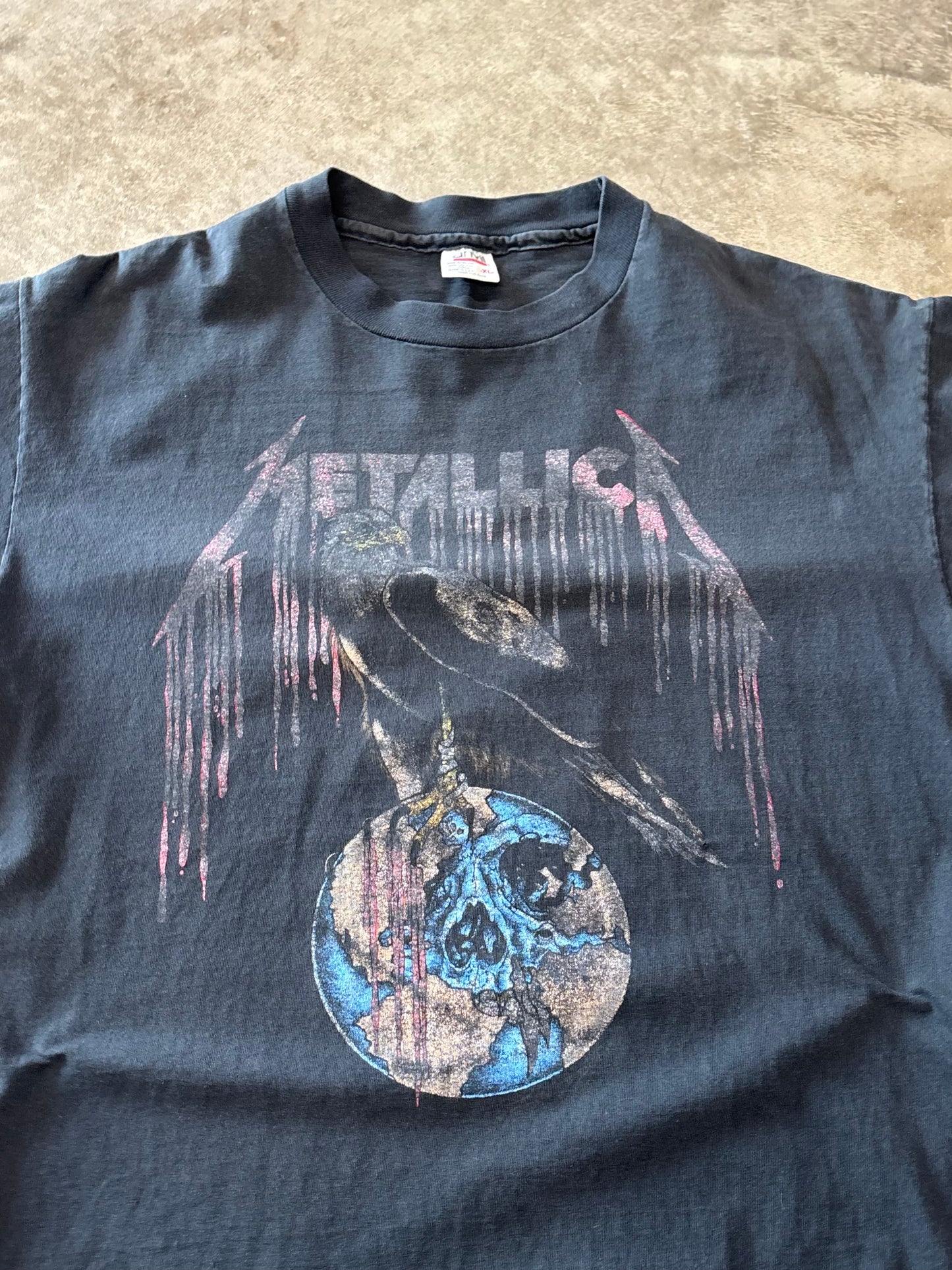 Vintage Threashed Metallica Pushead shirt size XL