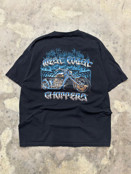 Vintage West Coast Choppers Chrome bike short sleeve shirt size extra large