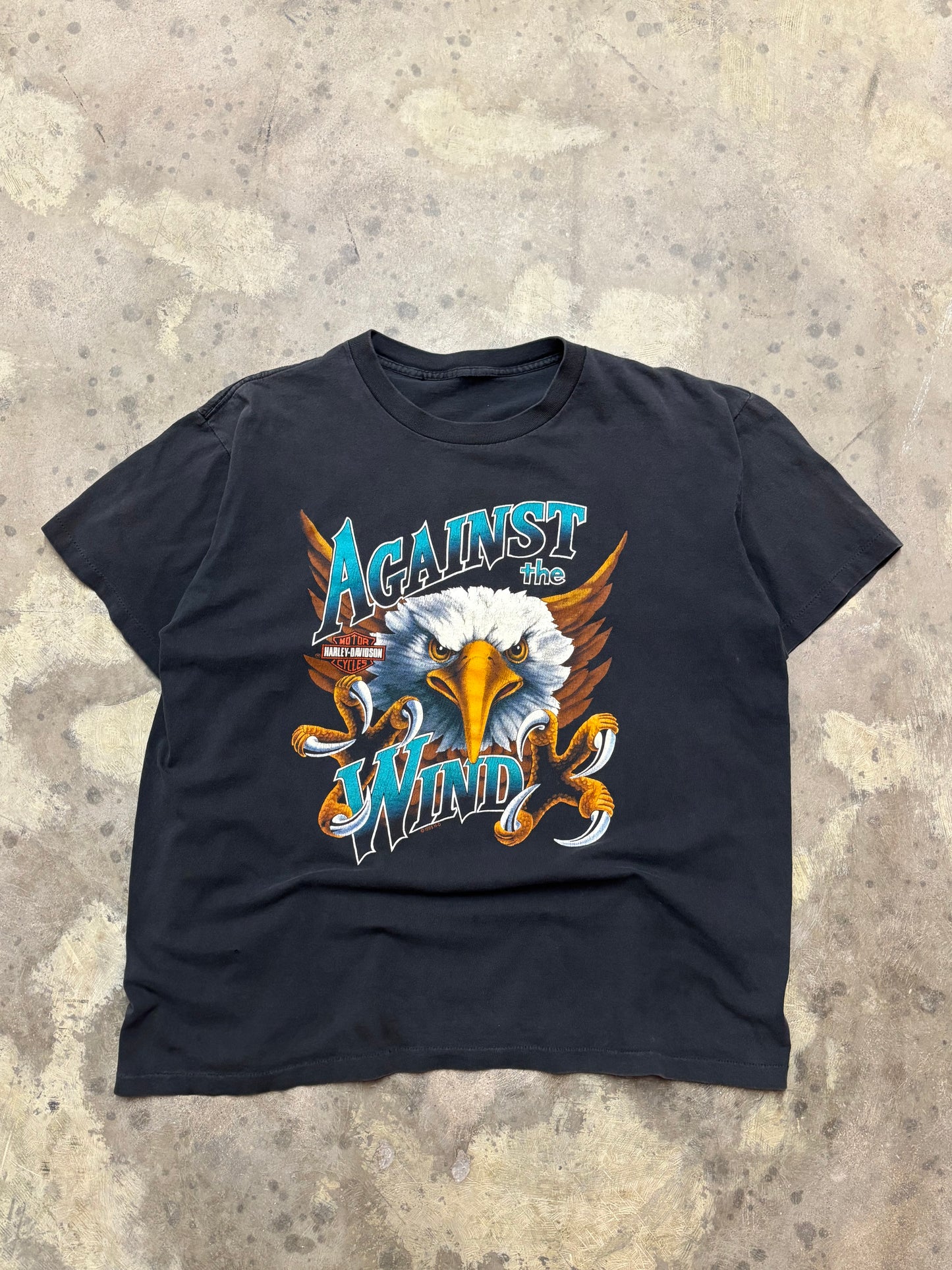 Vintage Harley Davidson against the wind shirt size XL