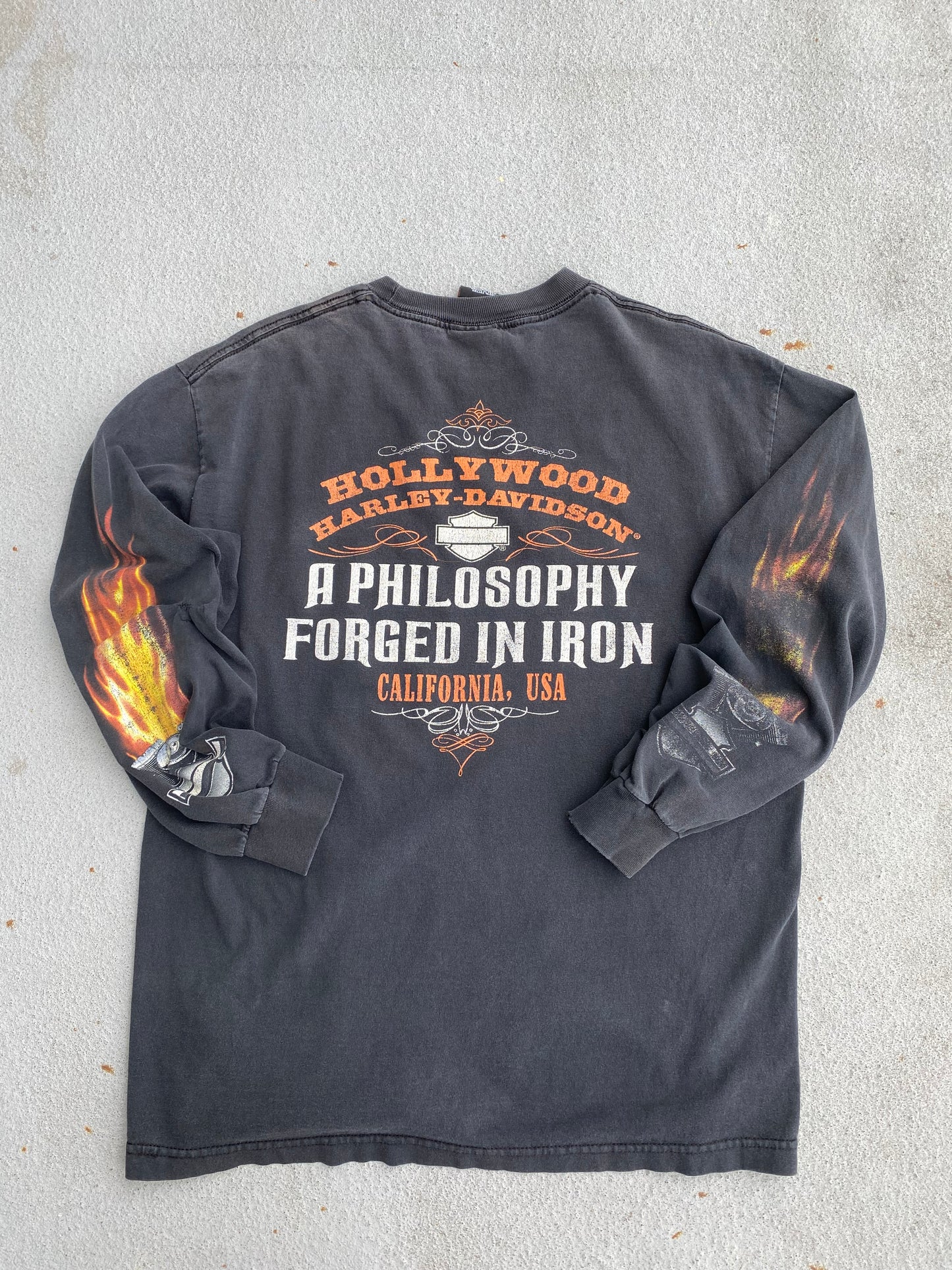 Harley Davidson Chrome flame longsleeve size large