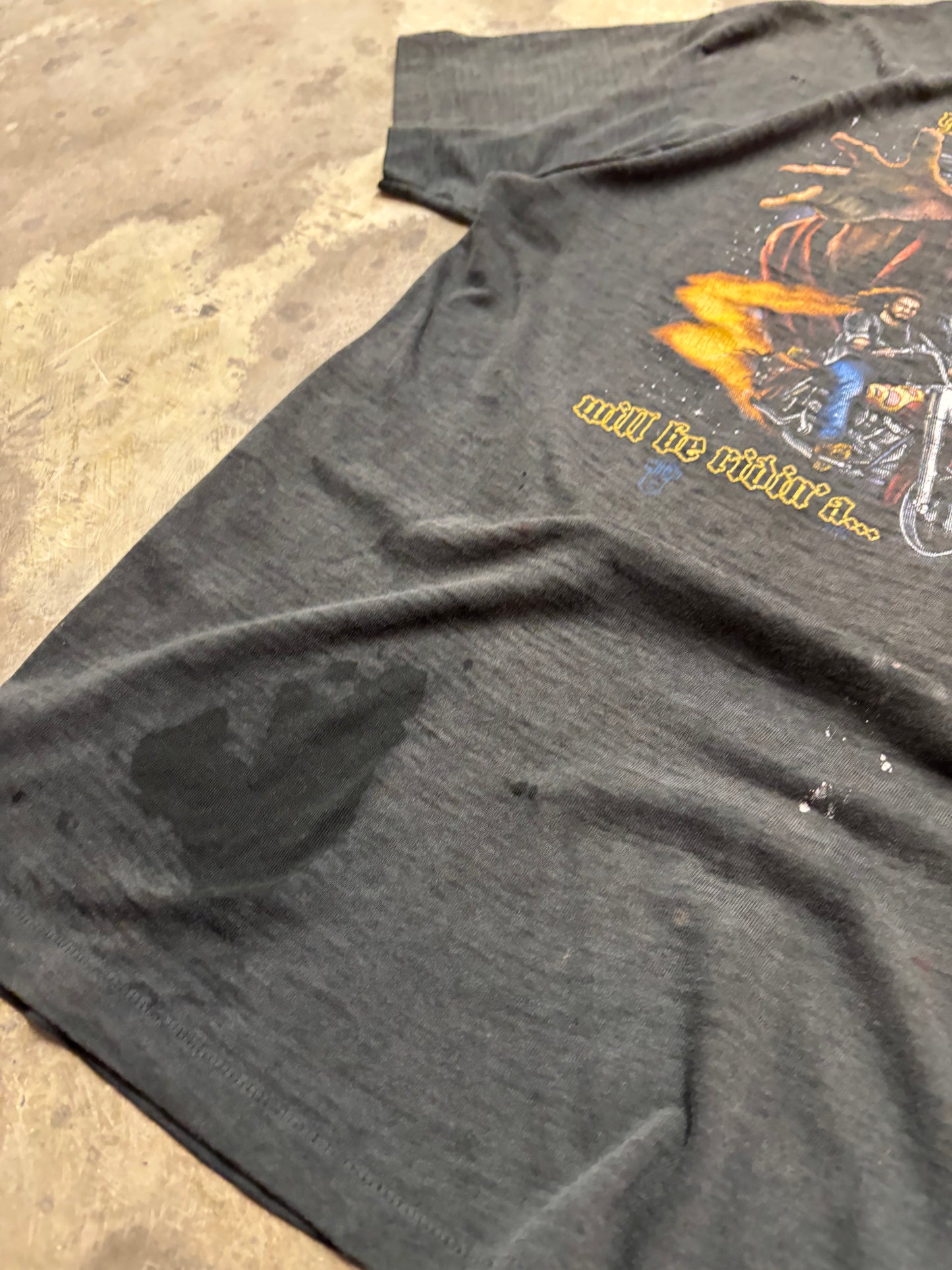 Vintage Harley Davidson 3D Emblem Last Biker on earth shirt size large