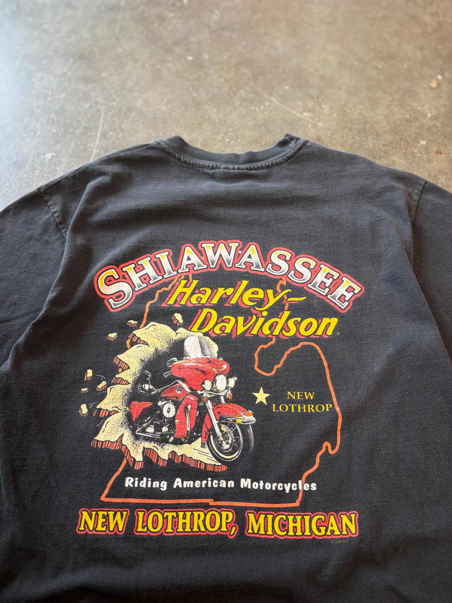 Vintage Harley Davidson Flame ball shirt size large