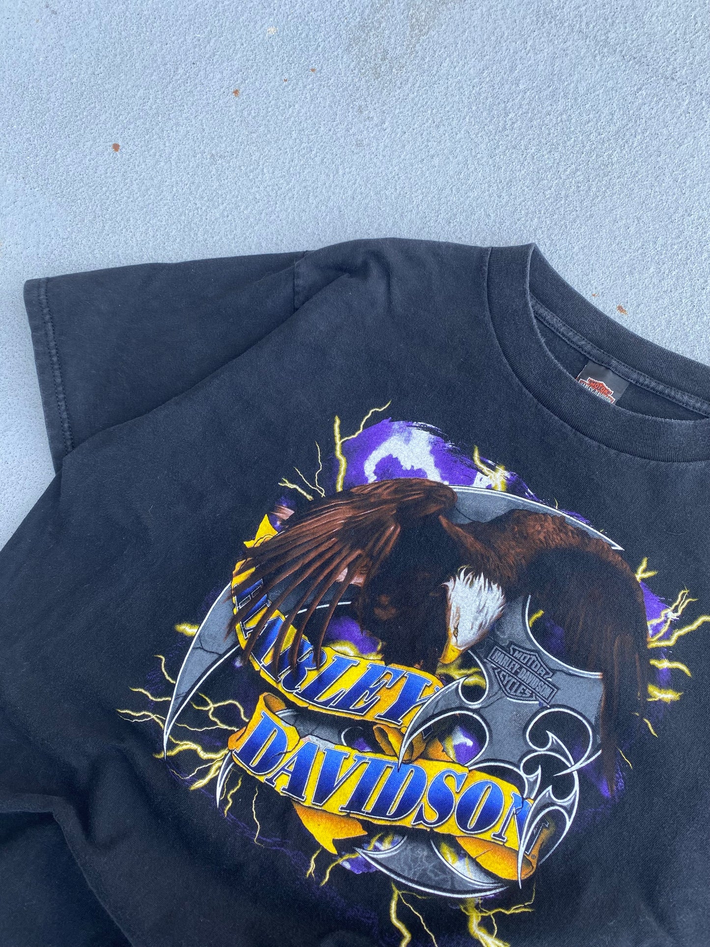 Vintage Harley Davidson Lightning Eagle shirt Size XL