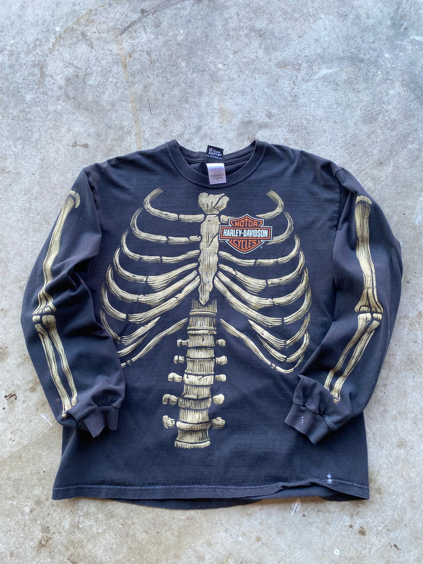 Harley Davidson skelly long sleeve shirt size extra large