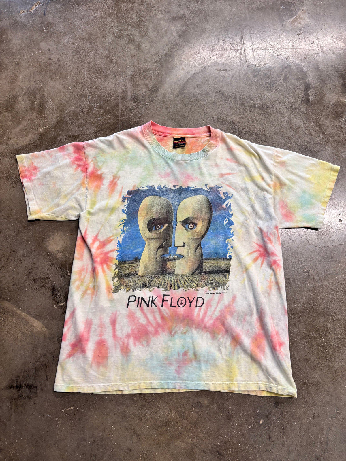 Vintage Tie Dye Pink Floyd Division Bell shirt size Extra large