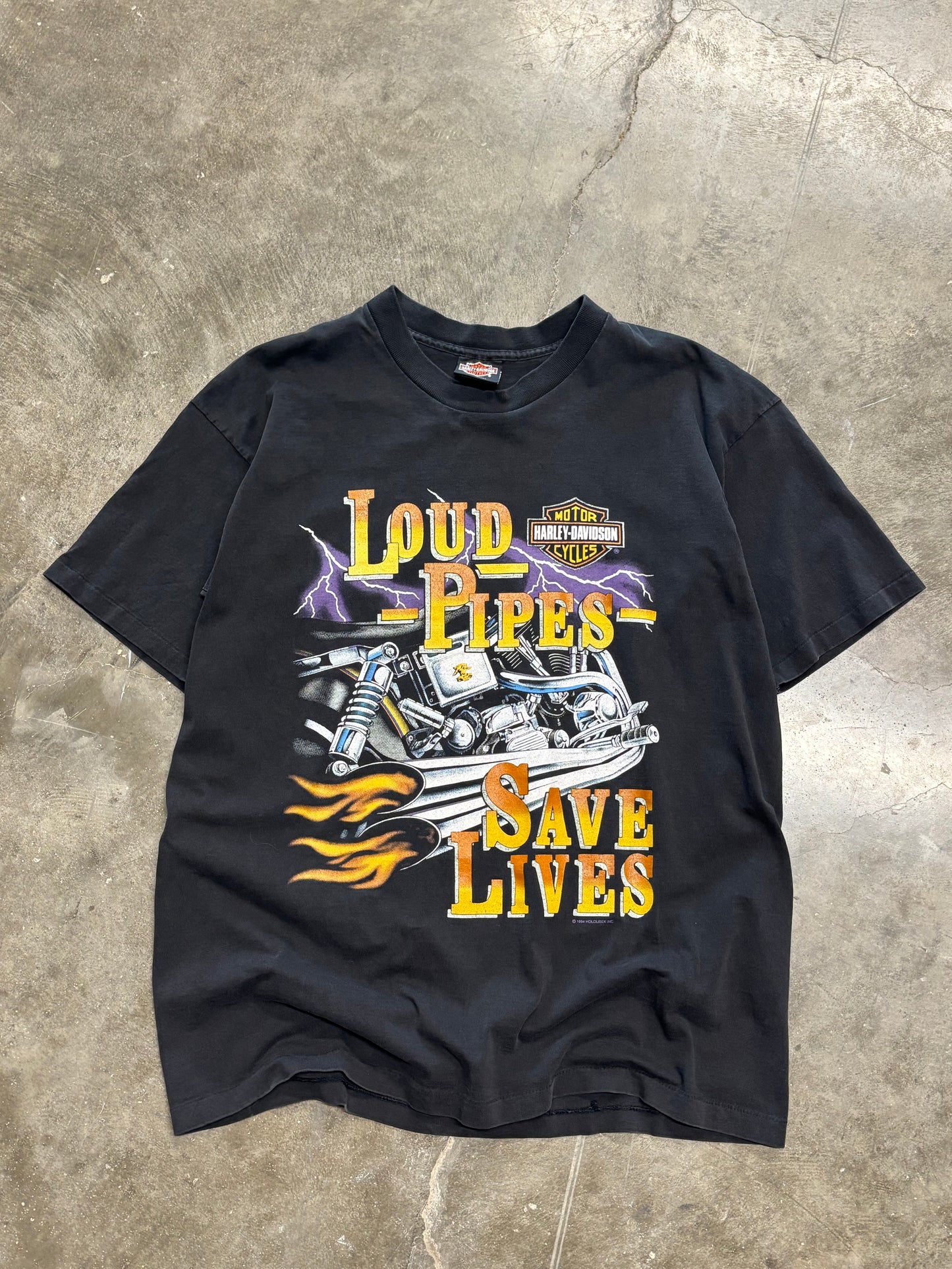 Vintage Harley Davidson Loud Pipes save lives