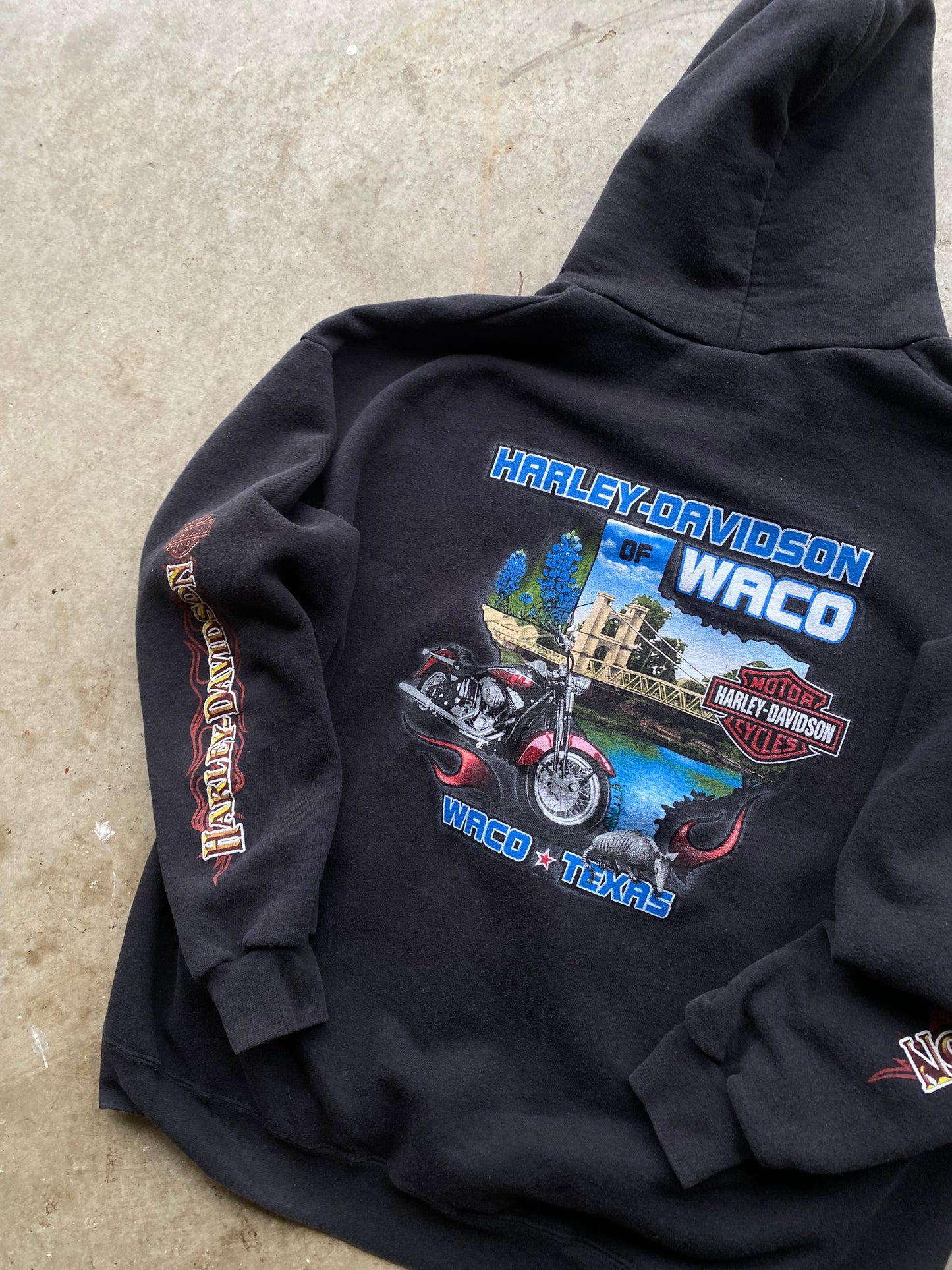 Vintage Harley Davidson Large zip up hoodie