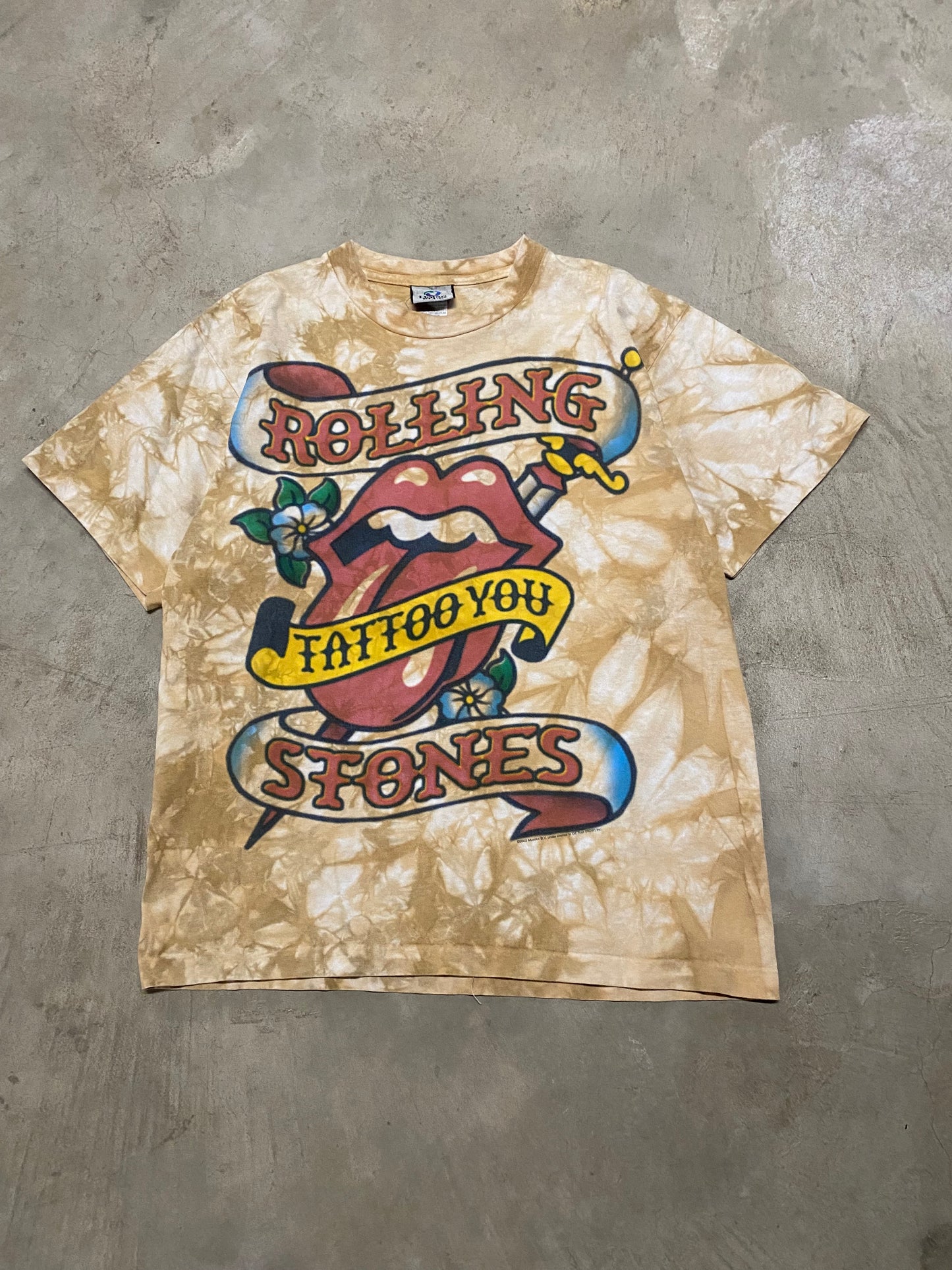 Vintage 2003 Rolling Stones Liquid Blue Tattoo shirt Size Medium