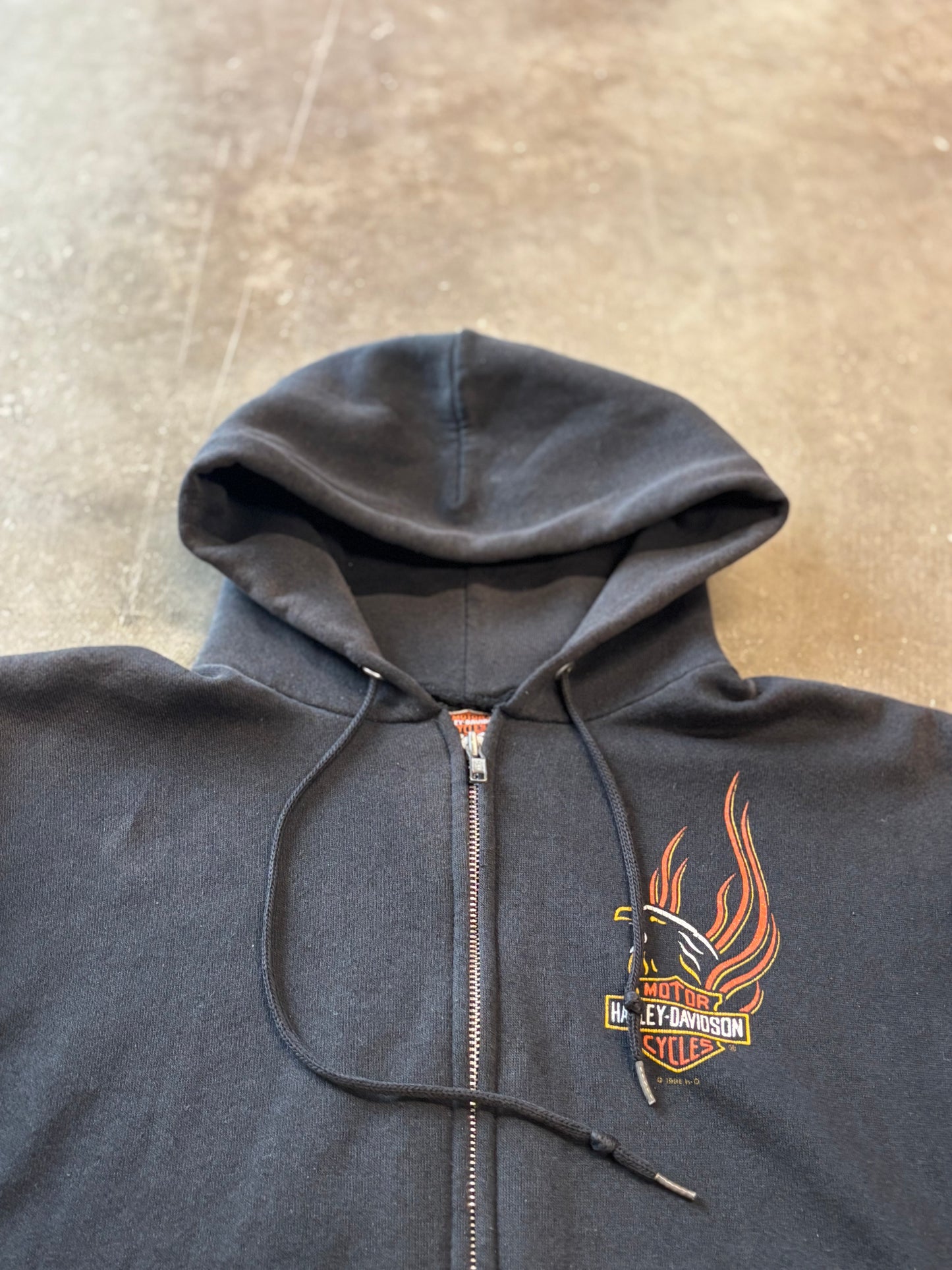 Vintage Harley Davidson Eagle zip up hoodie size large