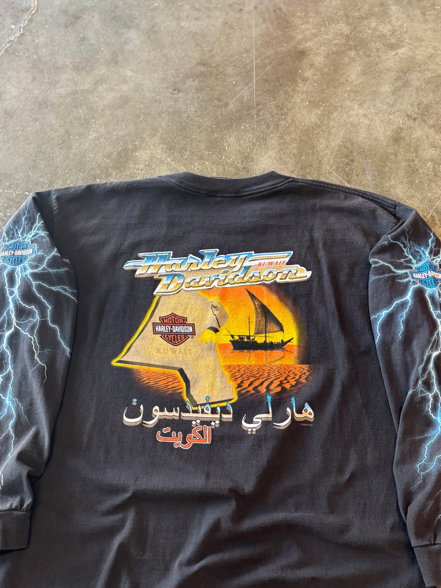 Vintage Harley Davidson Lightning long sleeve size xl