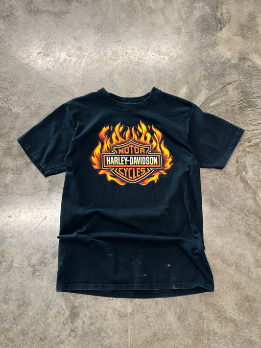 Vintage Harley Davidson flame ball shirt size large