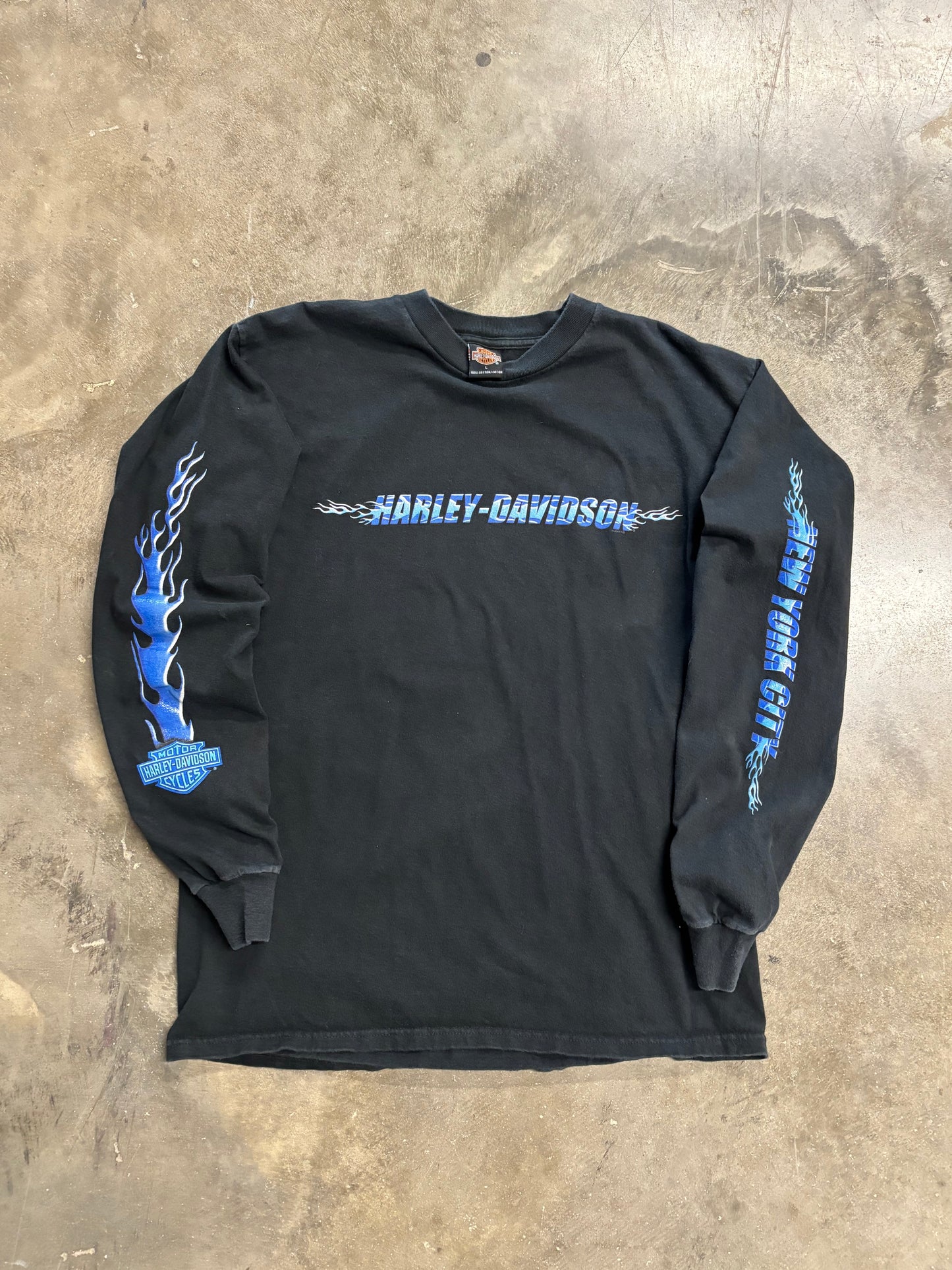 Vintage Harley Davidson twin towers long sleeve size large