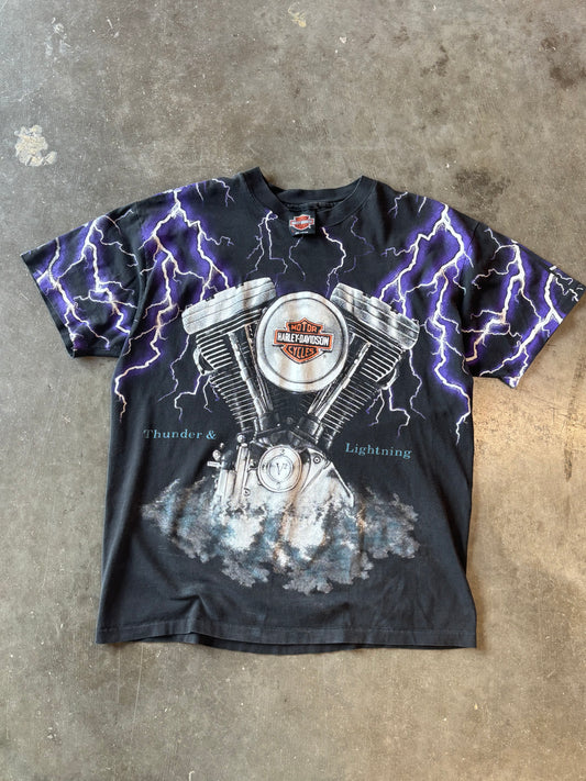 Vintage Harley Davidson Purple Lightning shirt