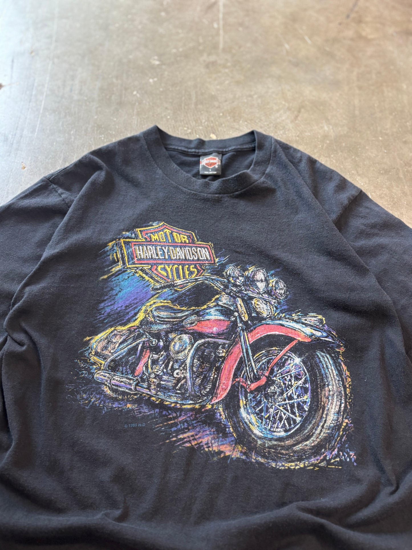Vintage Harley Davidson Art shirt size large