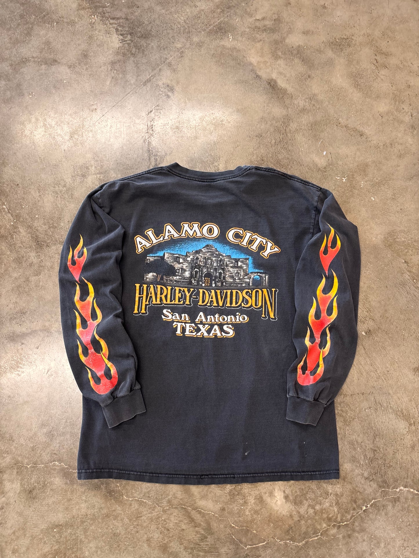 Vintage Faded out harley Navsclone long sleeve size large