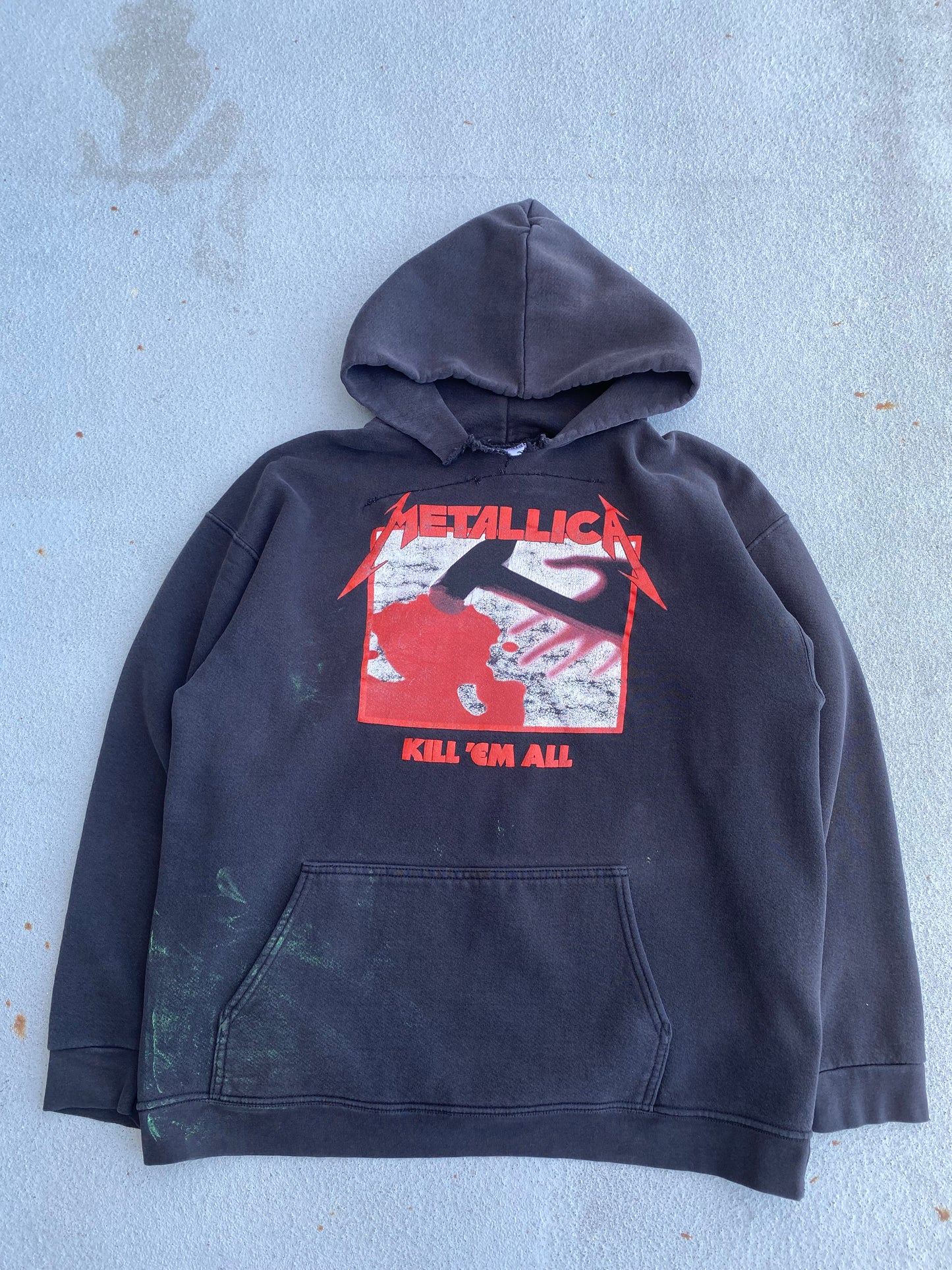 Vintage Metallica Kill them All Thrashed Hoodie Size Large