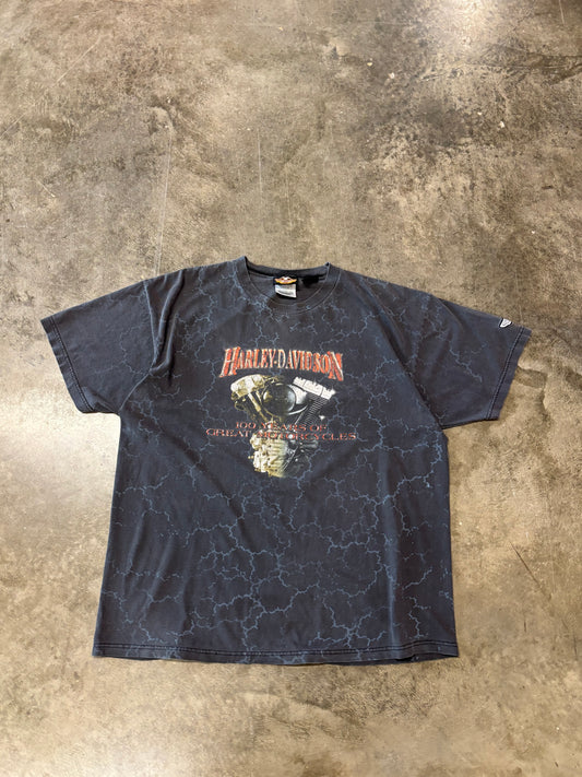 Vintage Harley Davidson Lightning print size xl