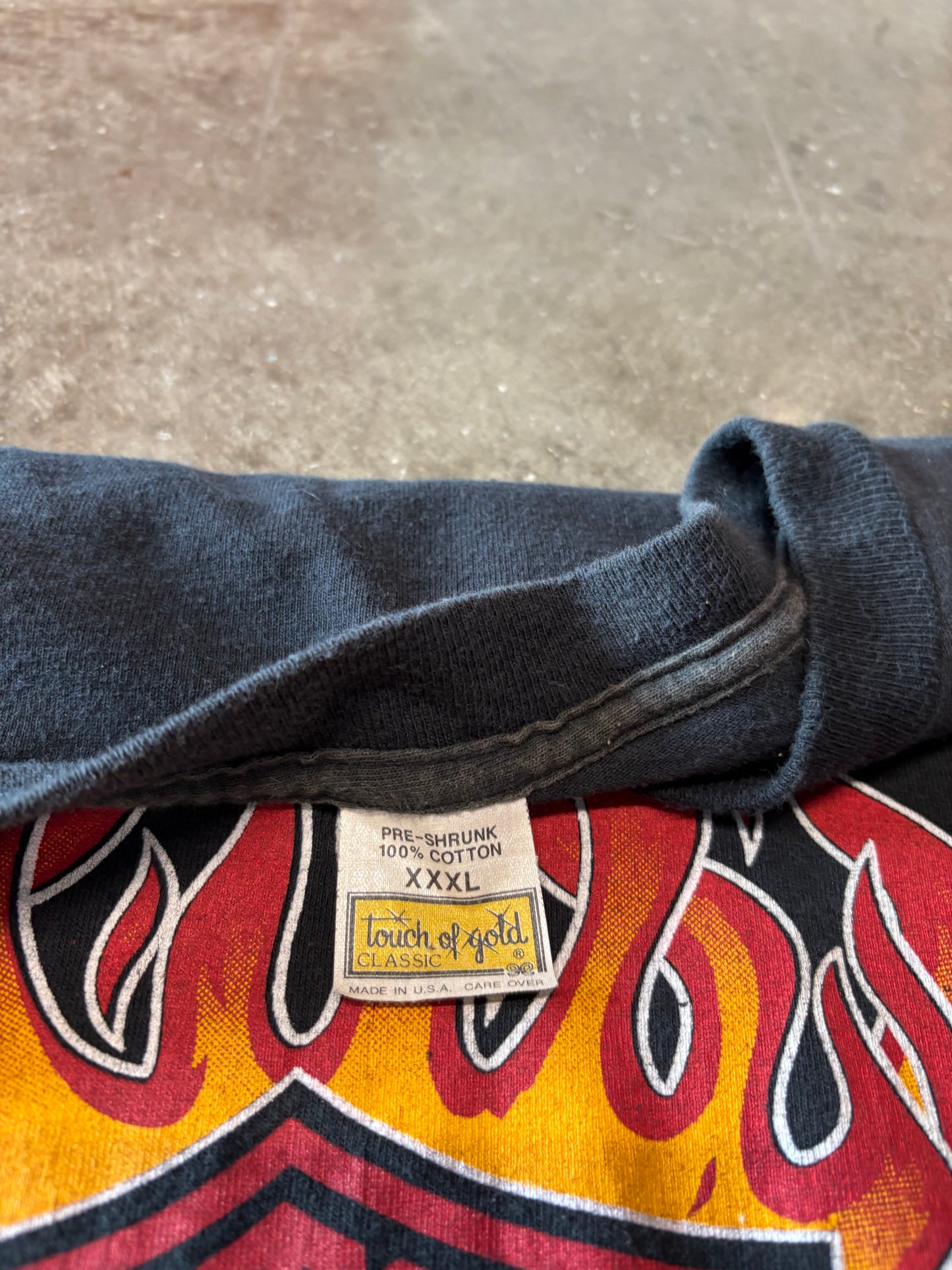 Vintage Harley Davidson 80’s flame ball long sleeve size xxxl fits xxl