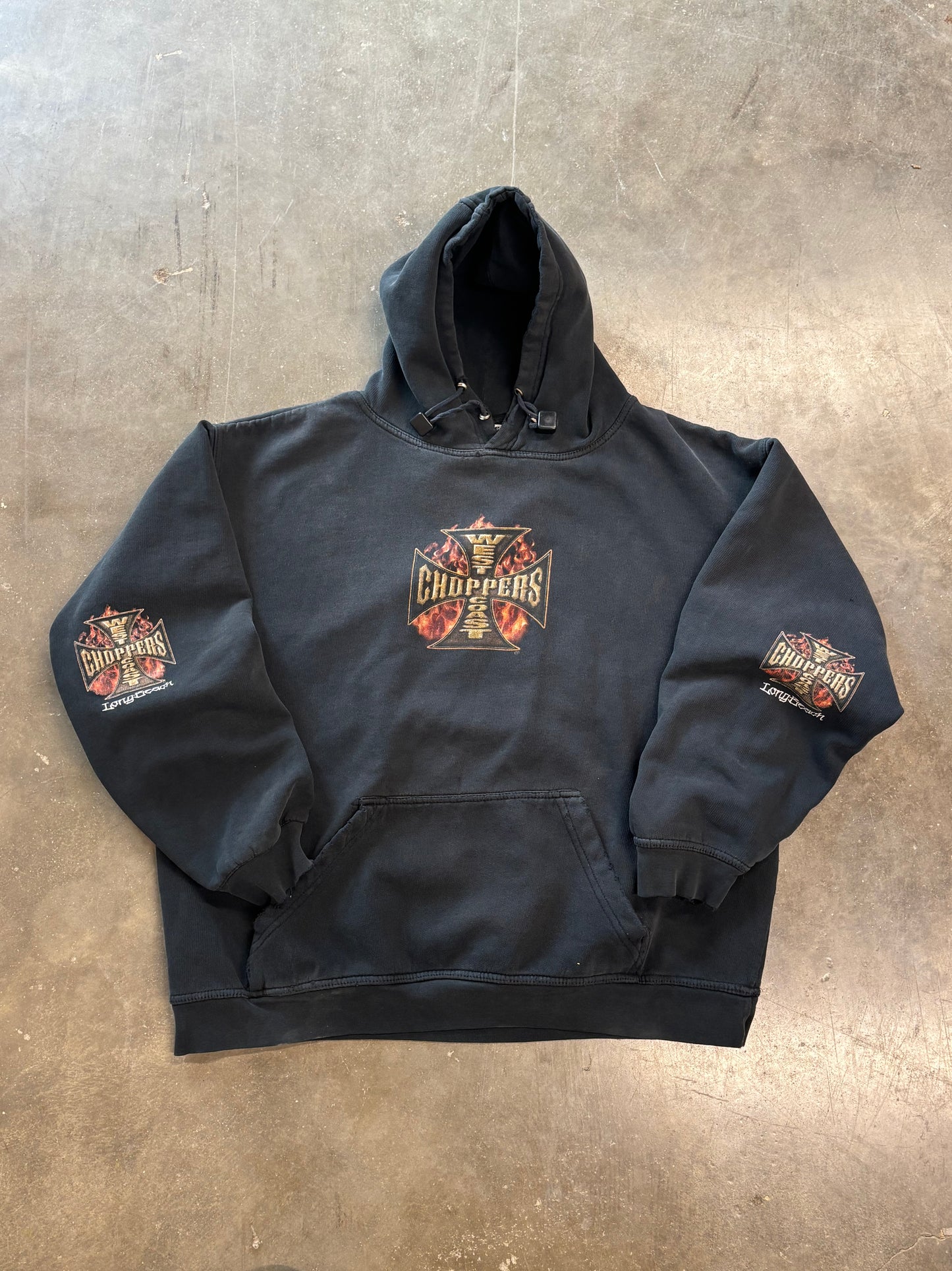 Vintage WCC flame ball hoodie size xl
