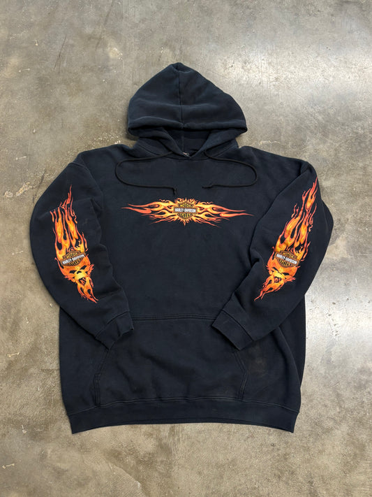 Vintage Harley Davidson Skull Hoodie size xl