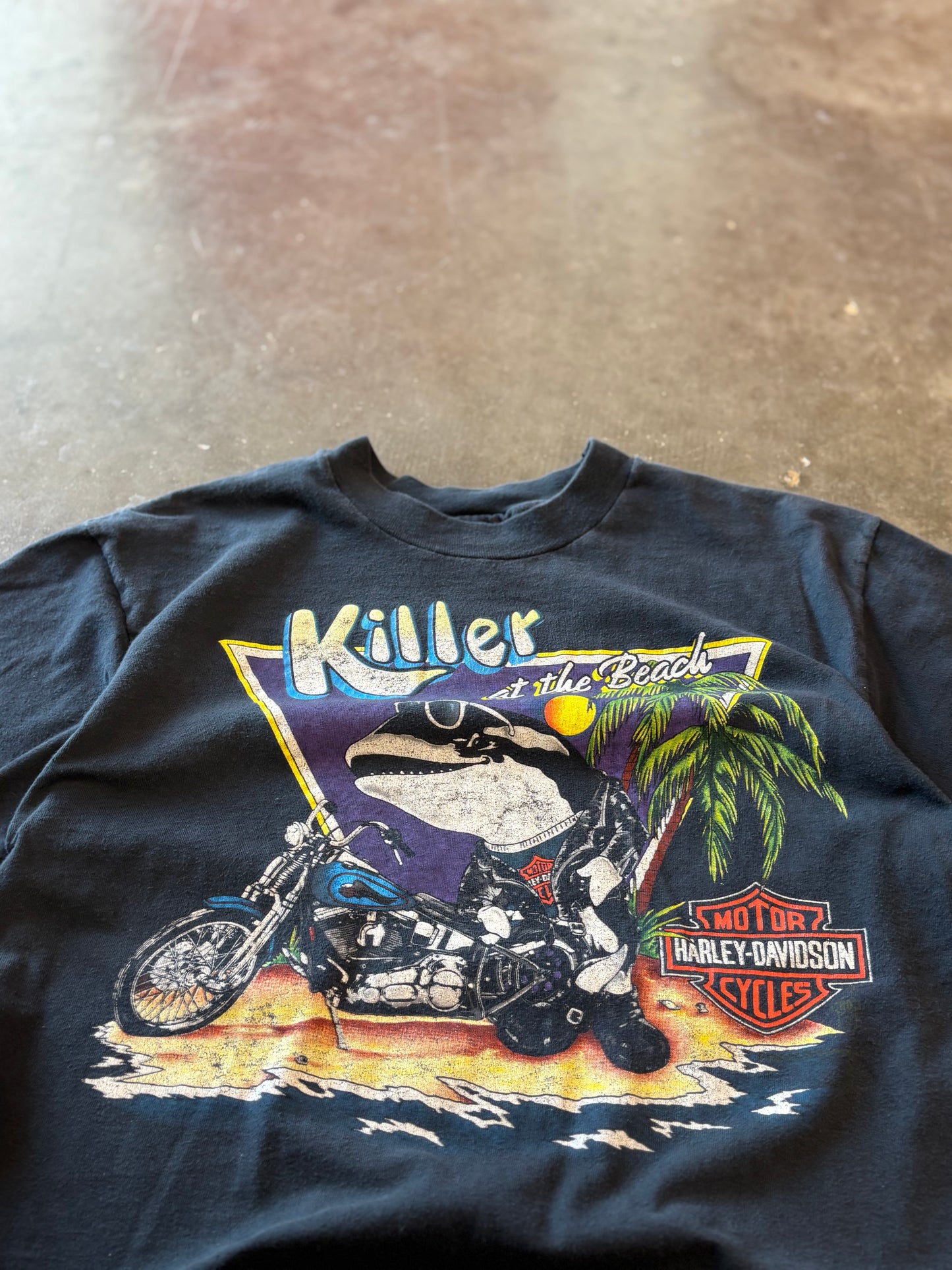 Vintage Harley Davidson Killer on the beach shirt size large