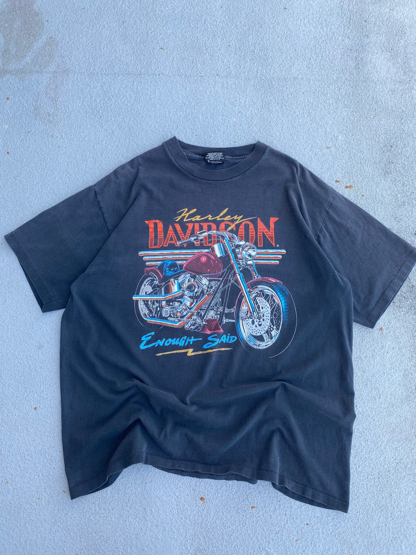 Vintage Harley Davidson Enough Said shirt Size XL