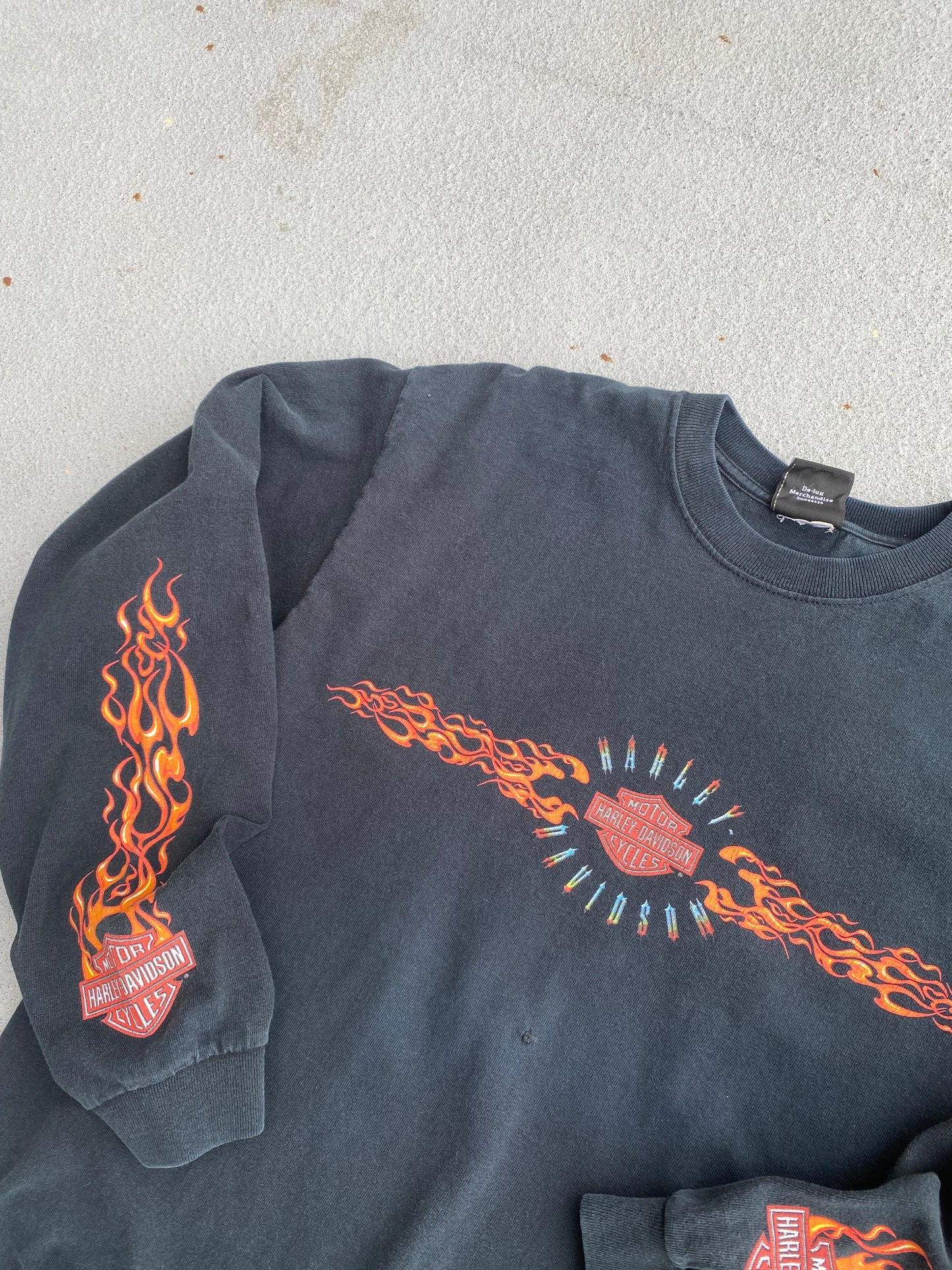 Vintage Harley Davidson Rainbow Flame Longsleeve size XL