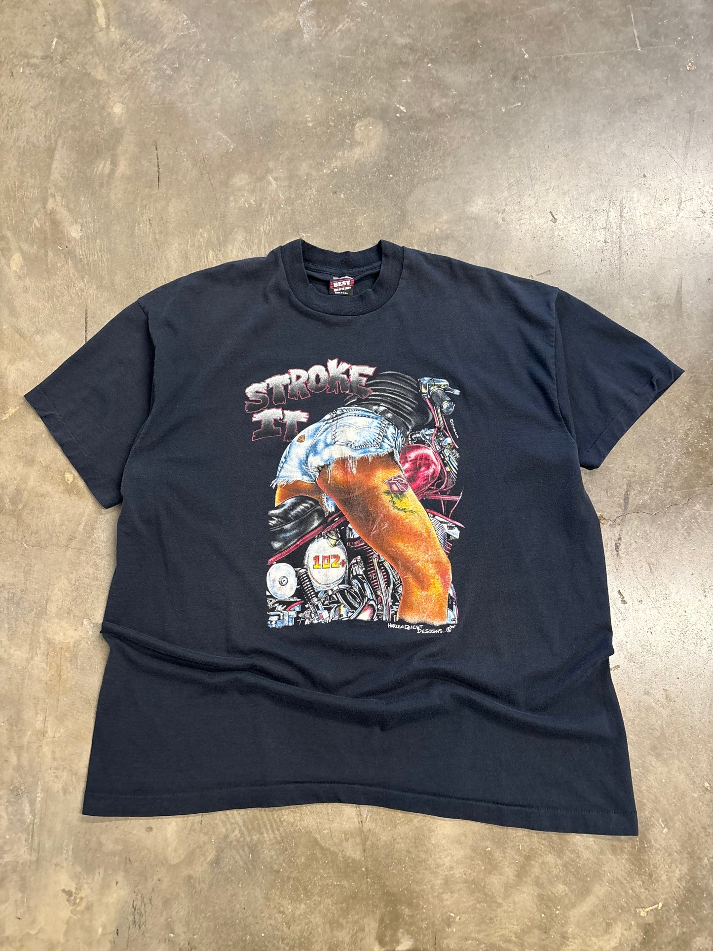 Vintage Biker Stroke it shirt size xxl