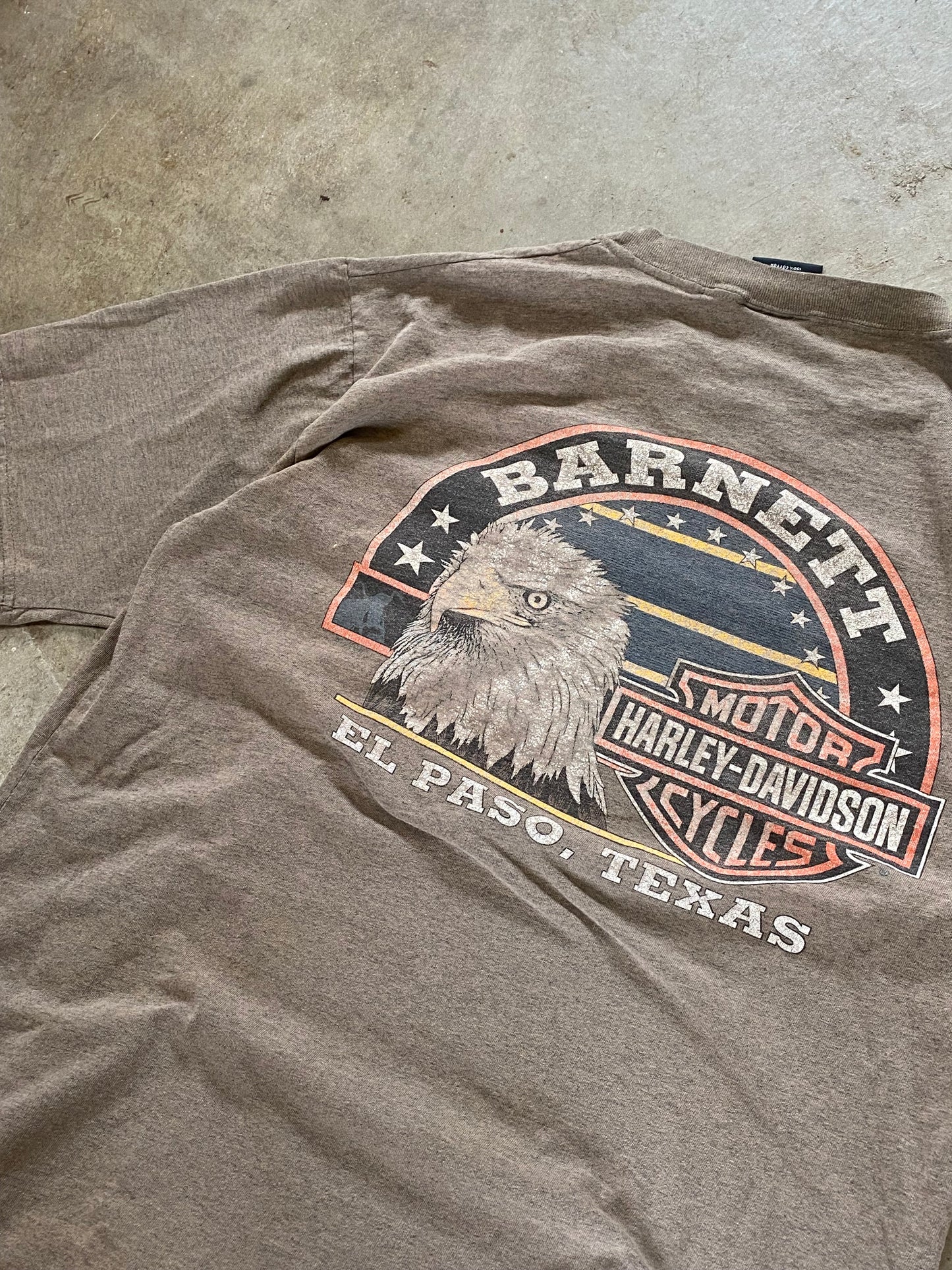 Vintage Harley Earth Tone Pocket shirt Size Large