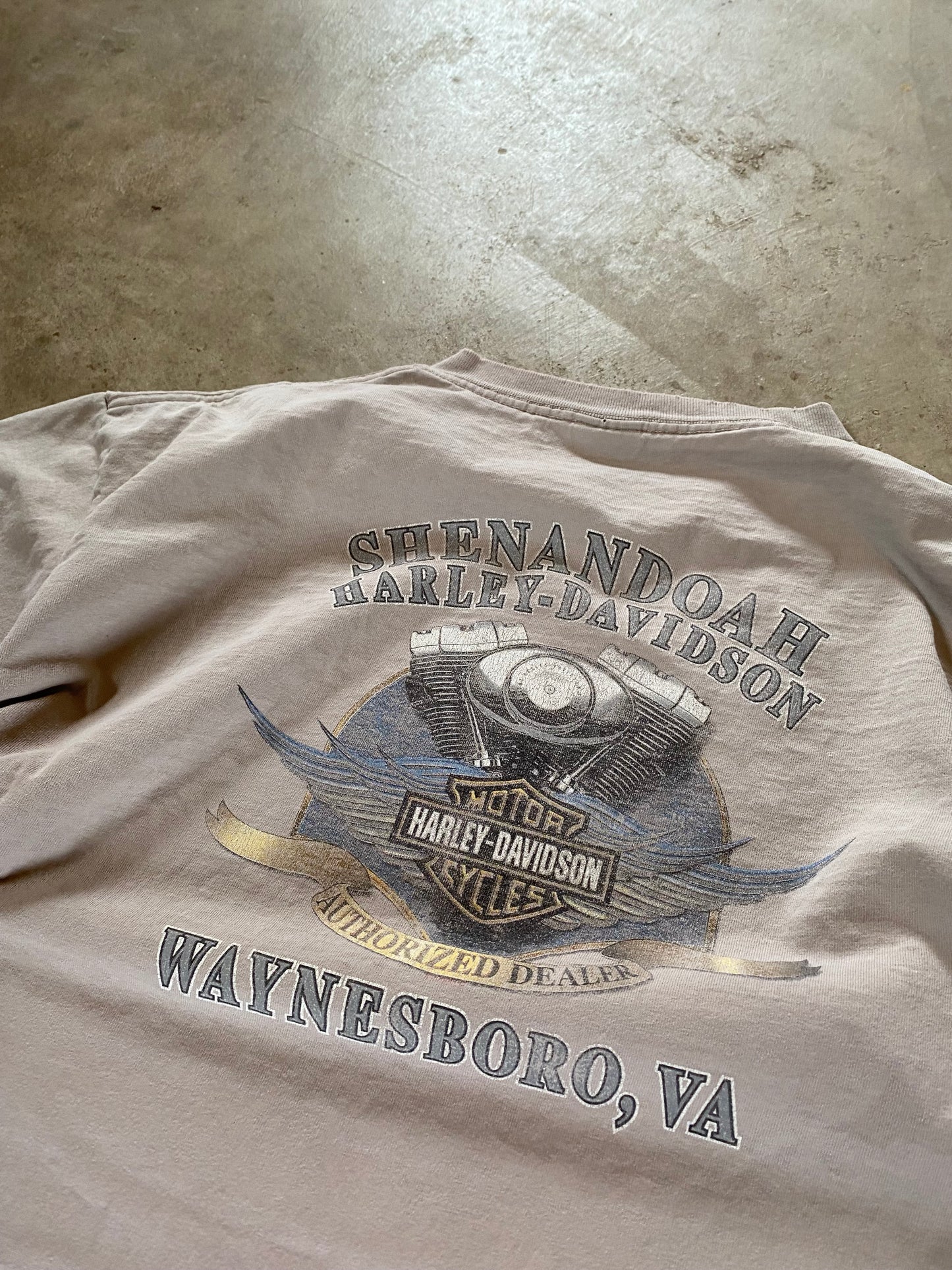 Vintage Harley Davidson Earth Tone shield shirt Size XL