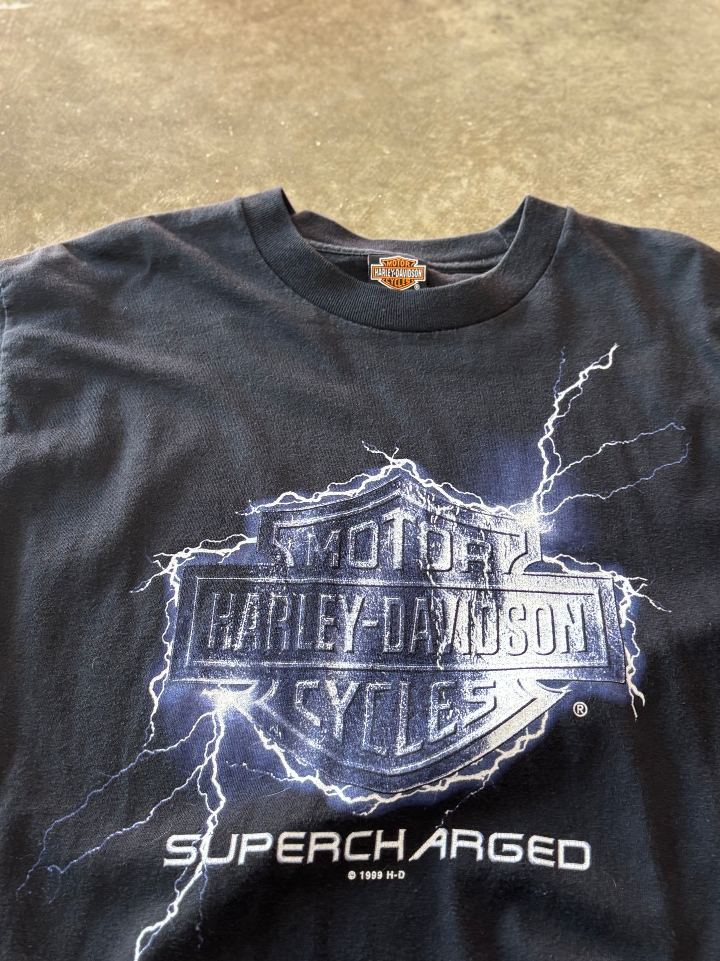 Vintage Harley Davidson Super Charged shirt size large