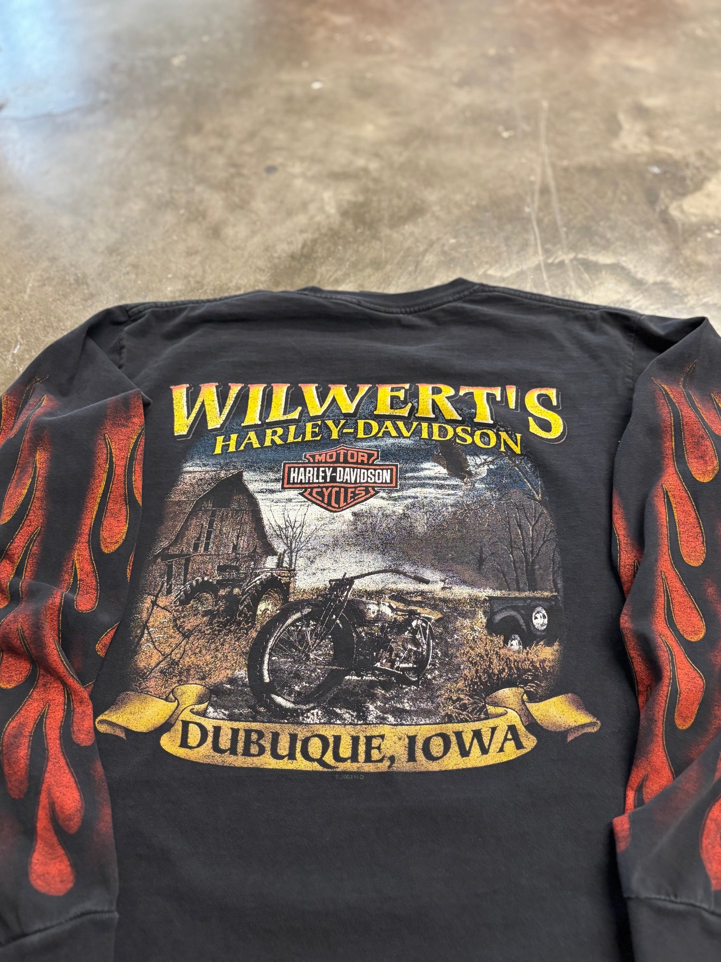 Vintage Harley Davidson inferno long sleeve size large