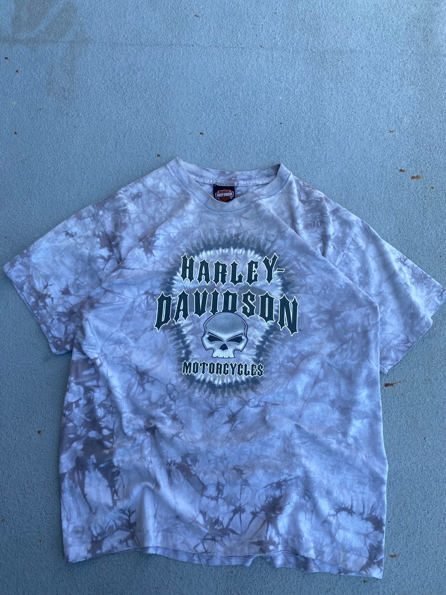 Harley Davidson Skull Tie Dye shirt Size Large